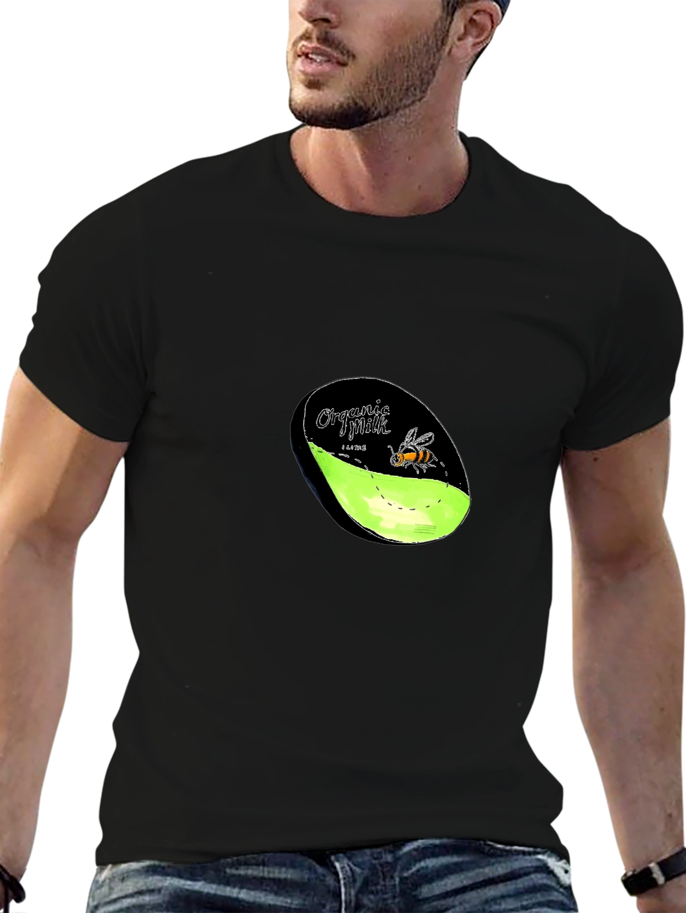 Organic Milk Bee Graphic T-Shirt