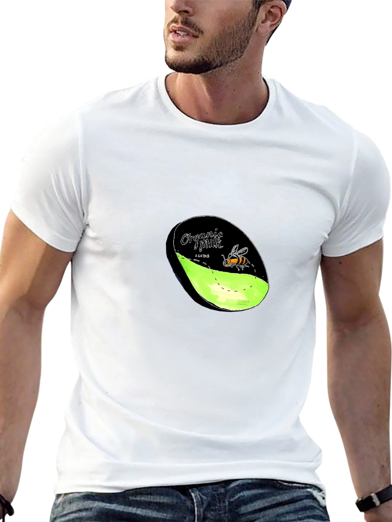 Organic Milk Bee Graphic T-Shirt