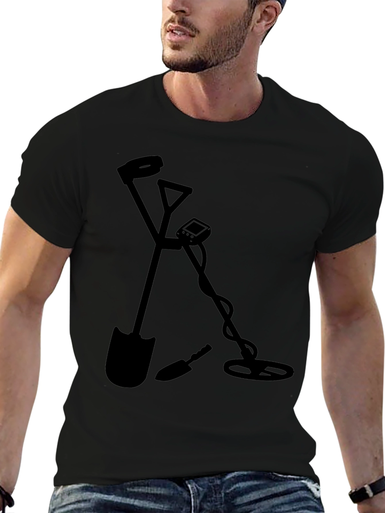 Detectorist Black Graphic Tee