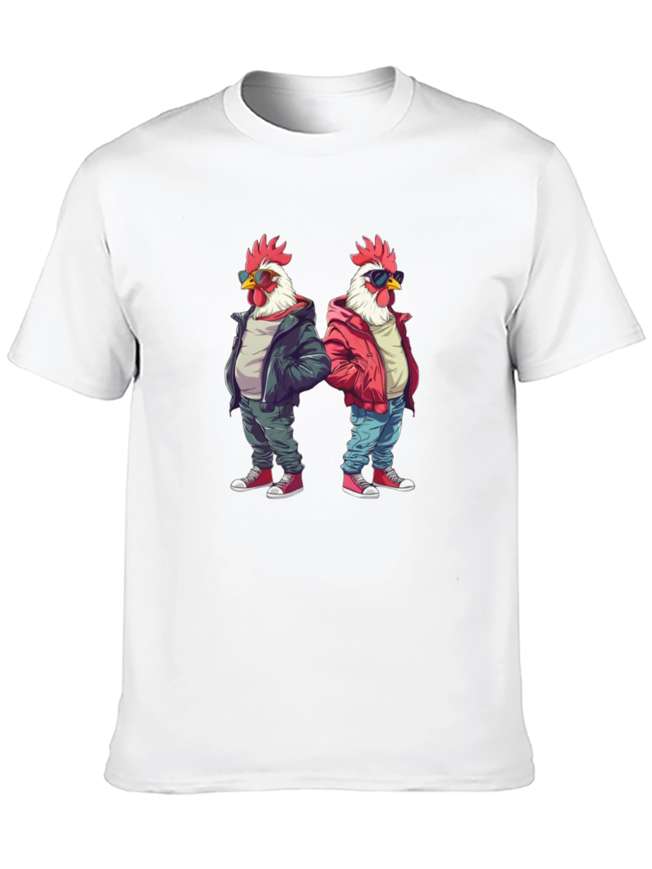 Cool Chicken Graphic Tee - Black Cotton Shirt