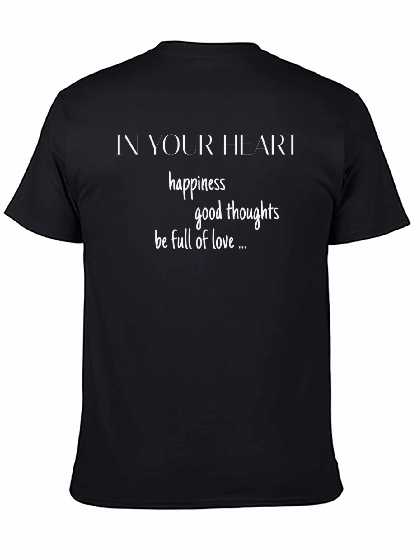 In Your Heart Graphic Tee - Black