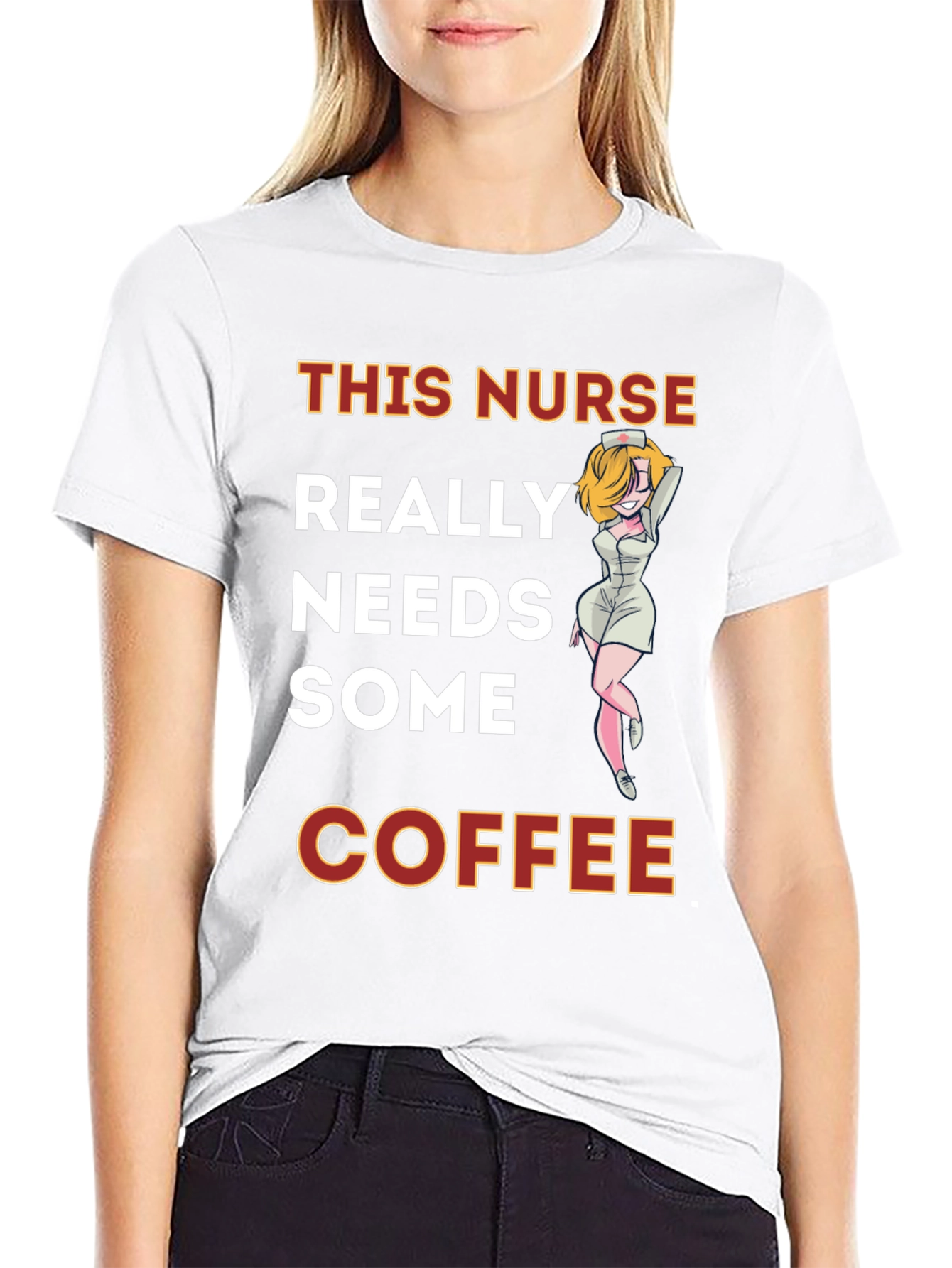 Nurse Needs Coffee Graphic Tee - Black Cotton T-Shirt