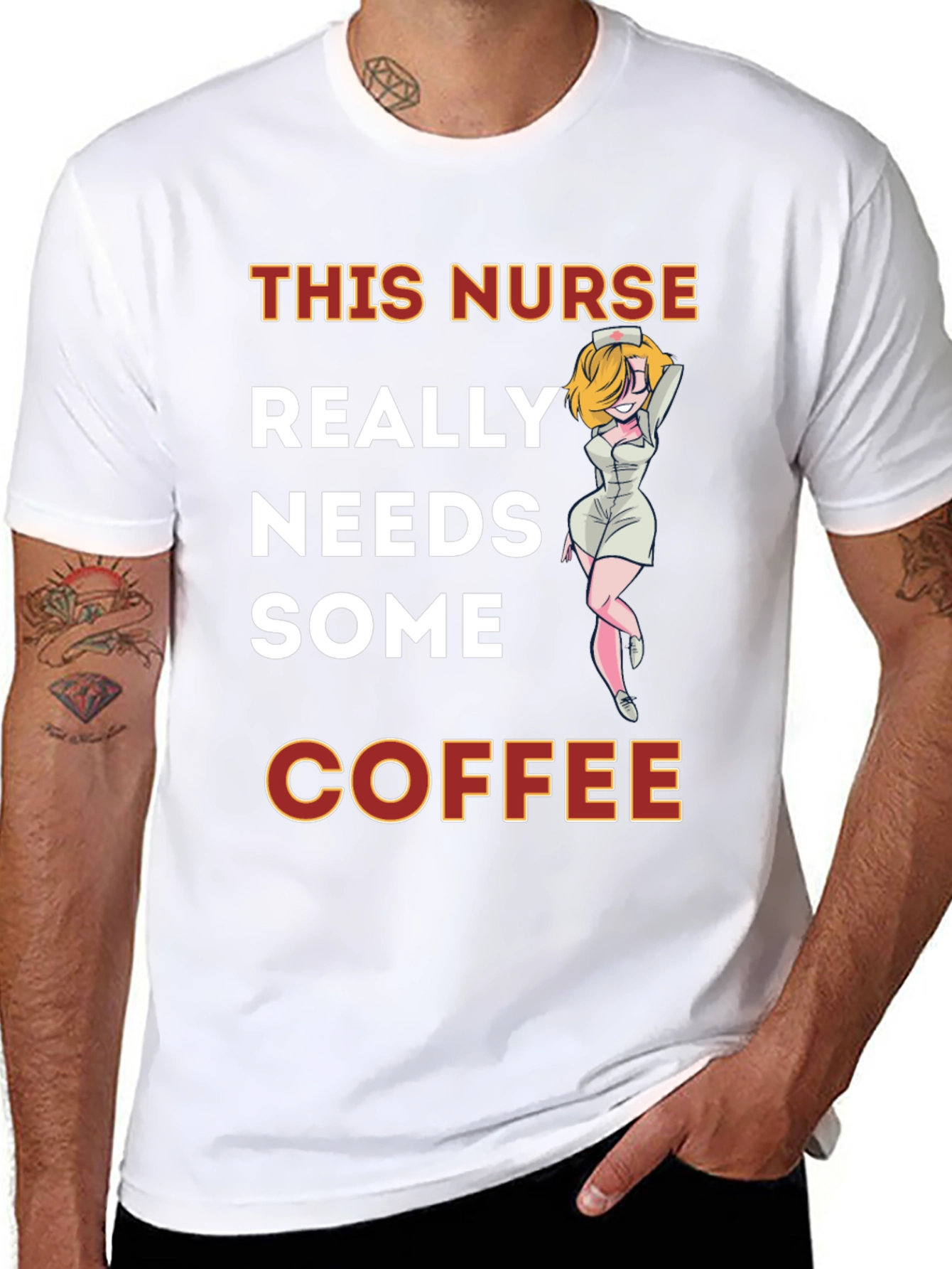 Nurse Needs Coffee Graphic Tee - Black Cotton T-Shirt