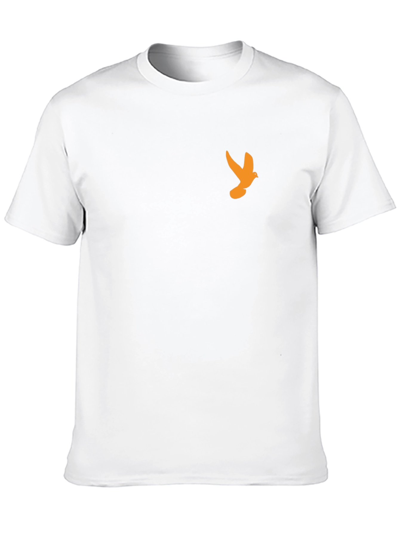 Black T-Shirt with Orange Dove Graphic