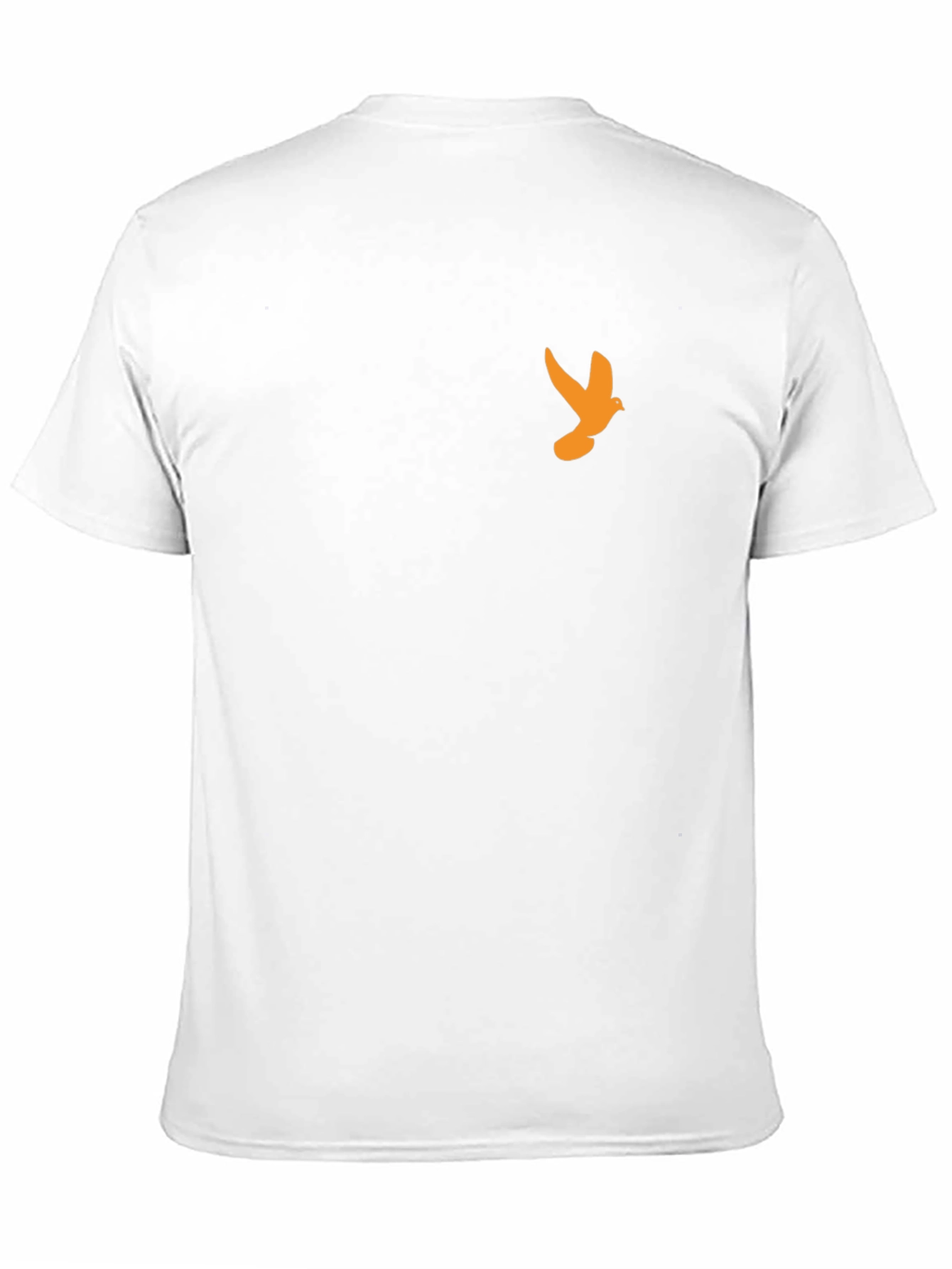 Black T-Shirt with Orange Dove Graphic