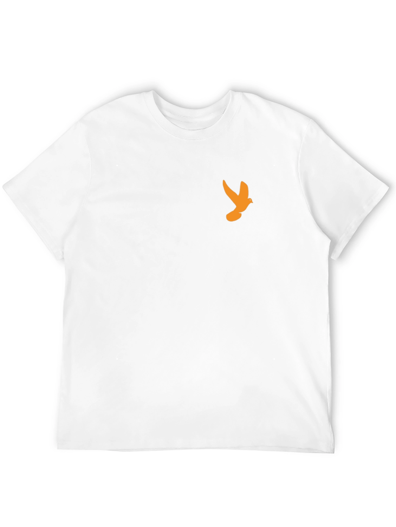 Black T-Shirt with Orange Dove Graphic