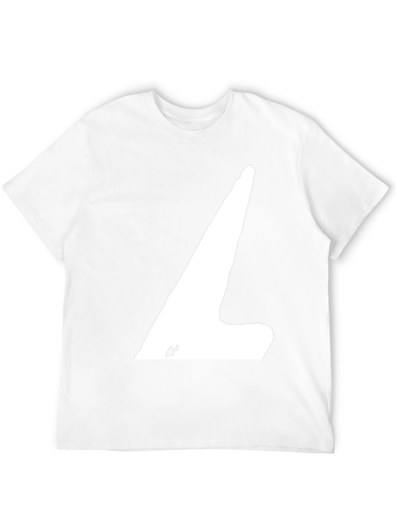 Minimalist Black T-Shirt with Abstract White Design