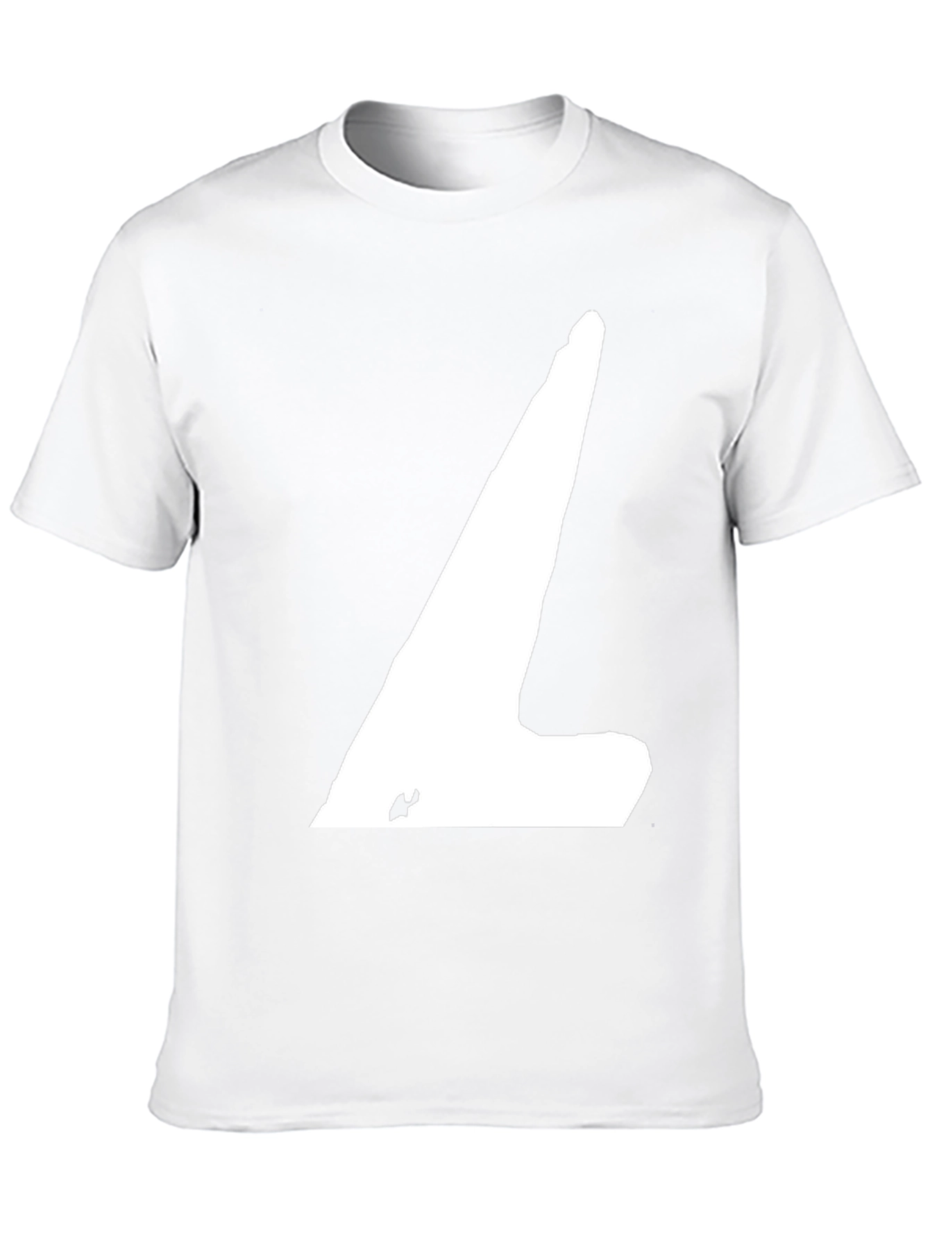 Minimalist Black T-Shirt with Abstract White Design