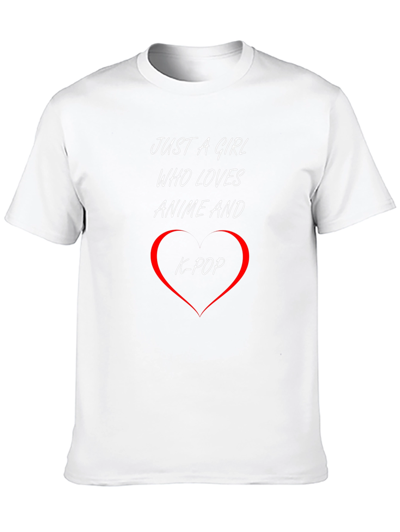 Anime & K-Pop Lover T-Shirt - Unique Heart Design