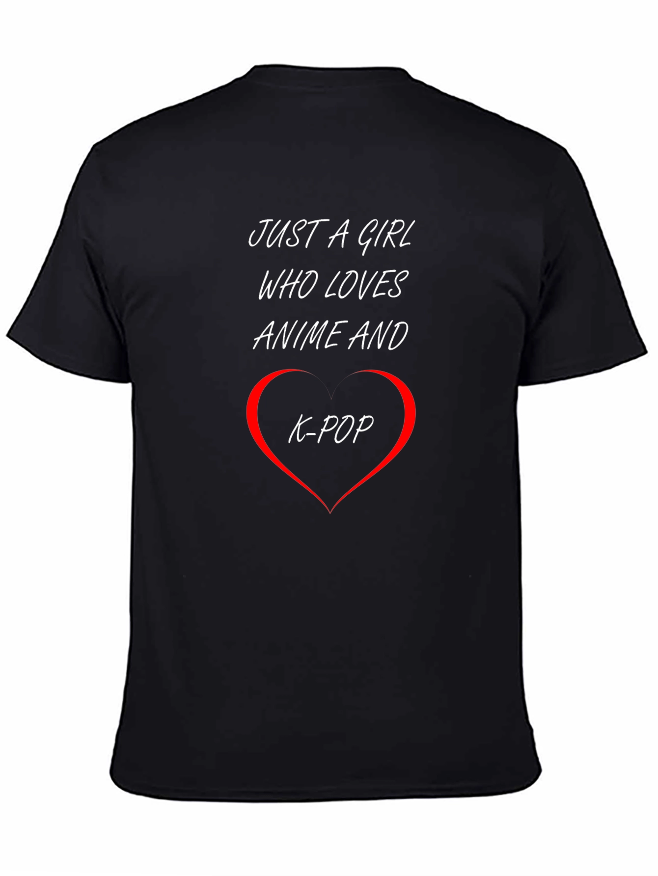 Anime & K-Pop Lover T-Shirt - Unique Heart Design