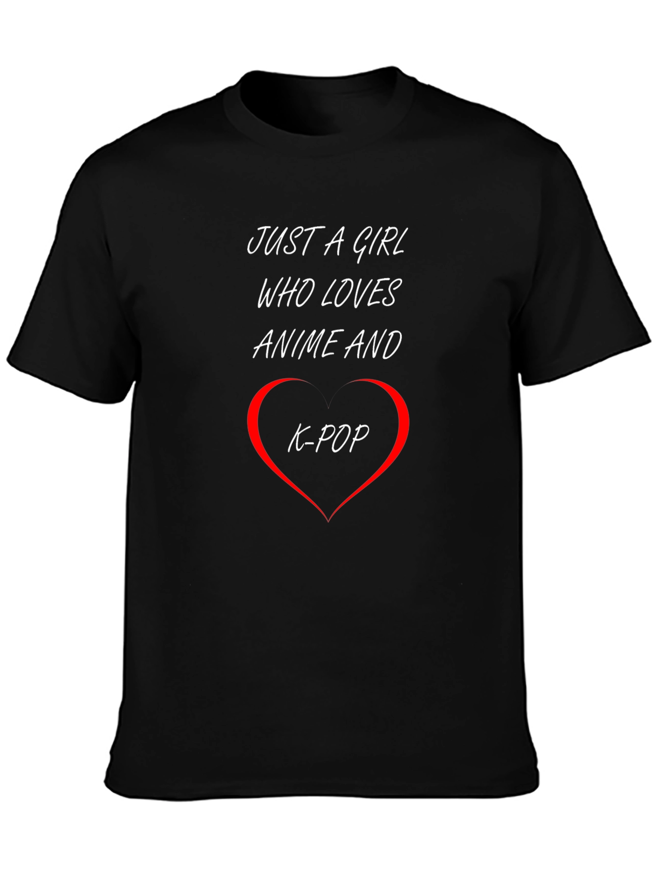 Anime & K-Pop Lover T-Shirt - Unique Heart Design