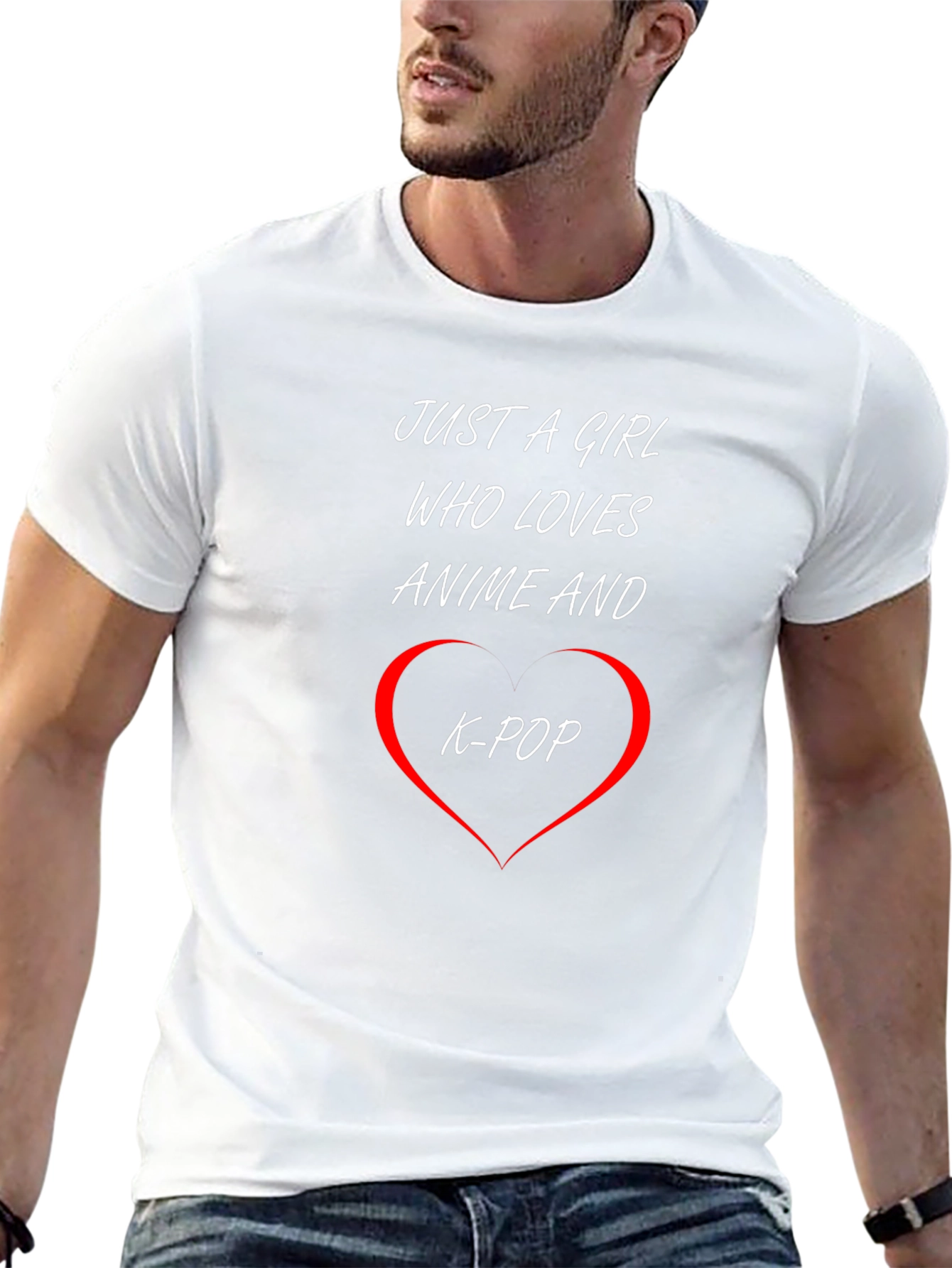 Anime & K-Pop Lover T-Shirt - Unique Heart Design