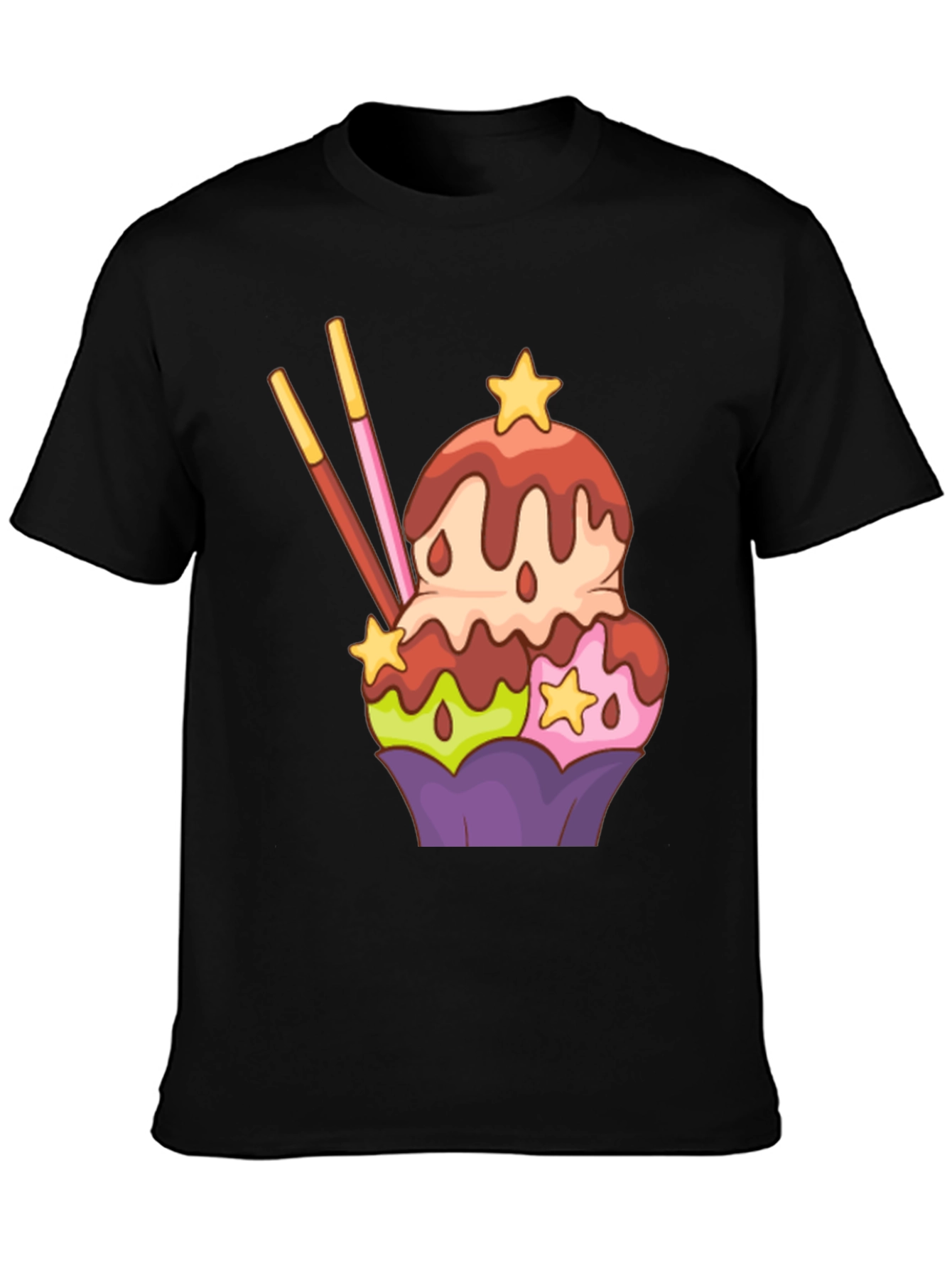 Cartoon Dessert Graphic Tee - Kawaii Cute Style