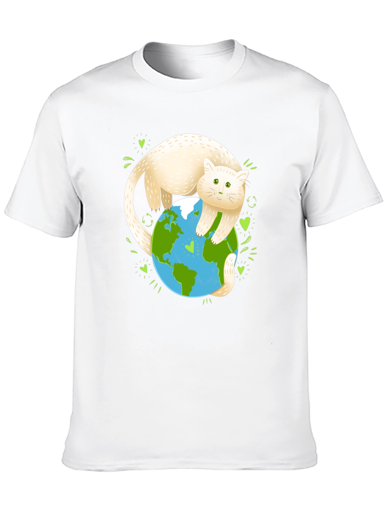 Cat Hugging Earth Graphic Tee