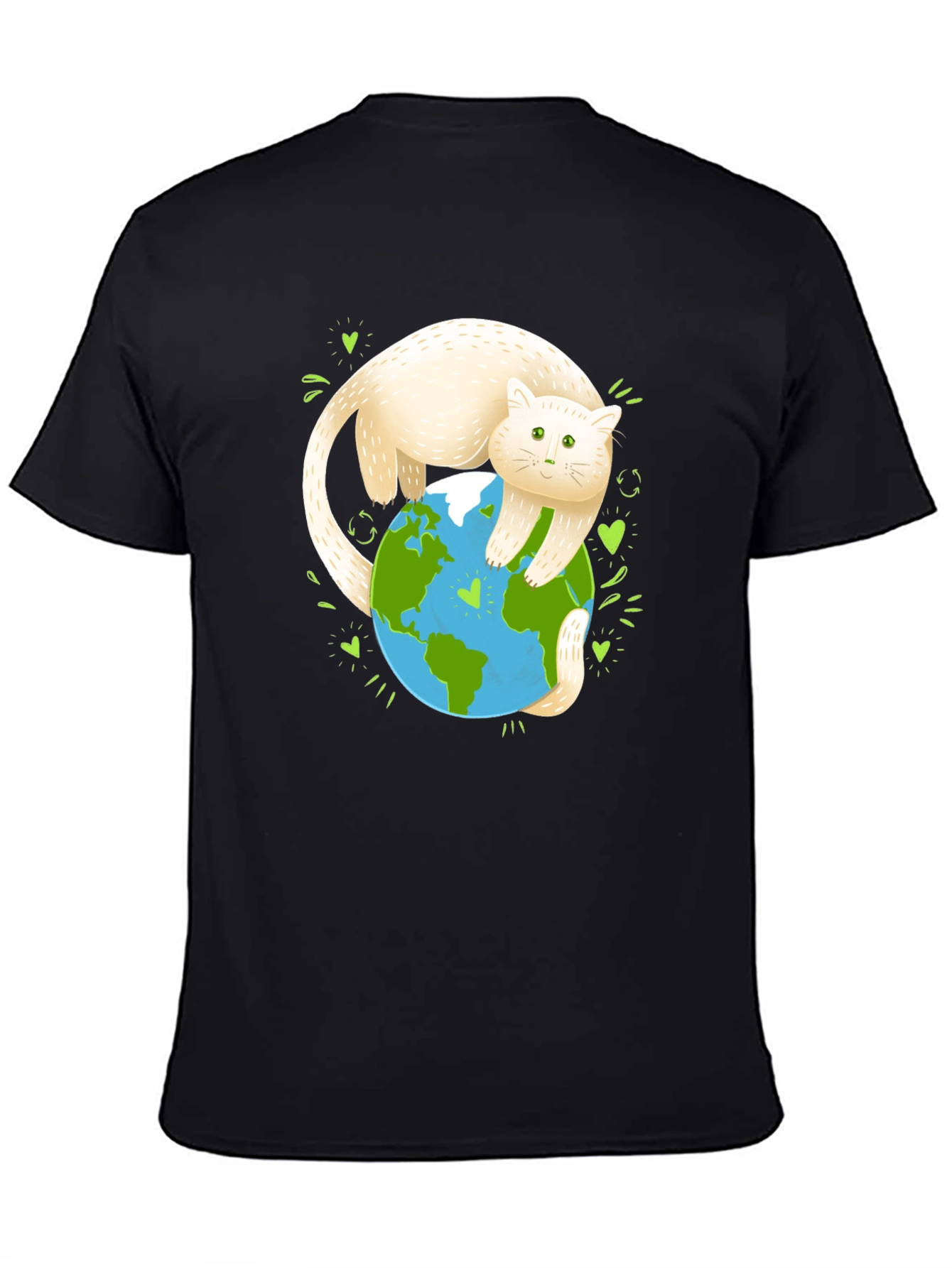 Cat Hugging Earth Graphic Tee