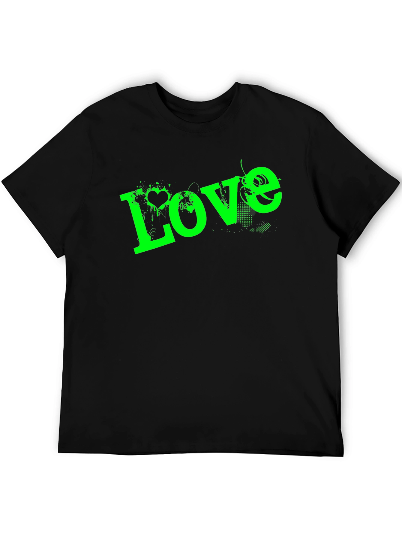 Love Graphic Print Black T-Shirt