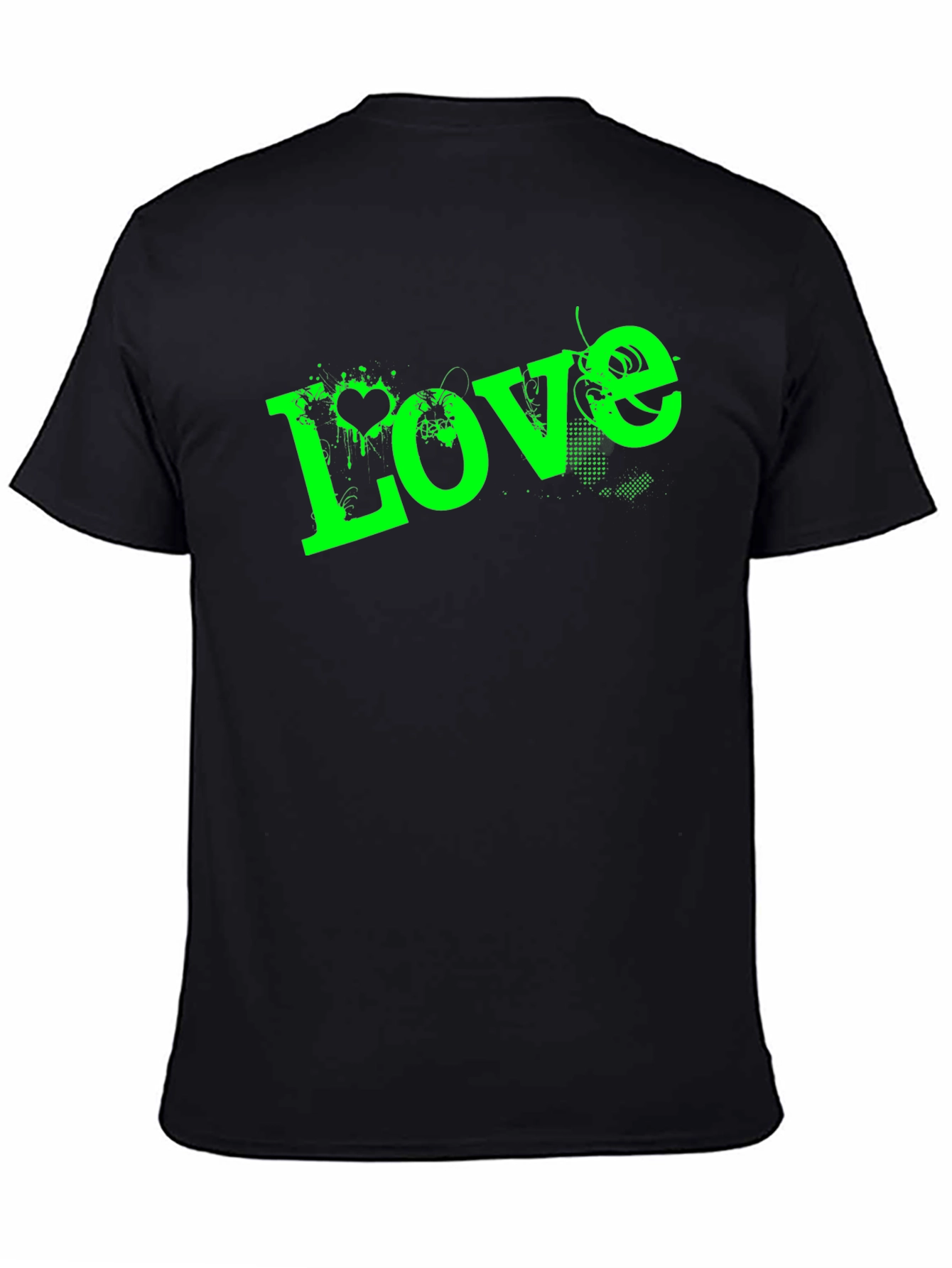 Love Graphic Print Black T-Shirt