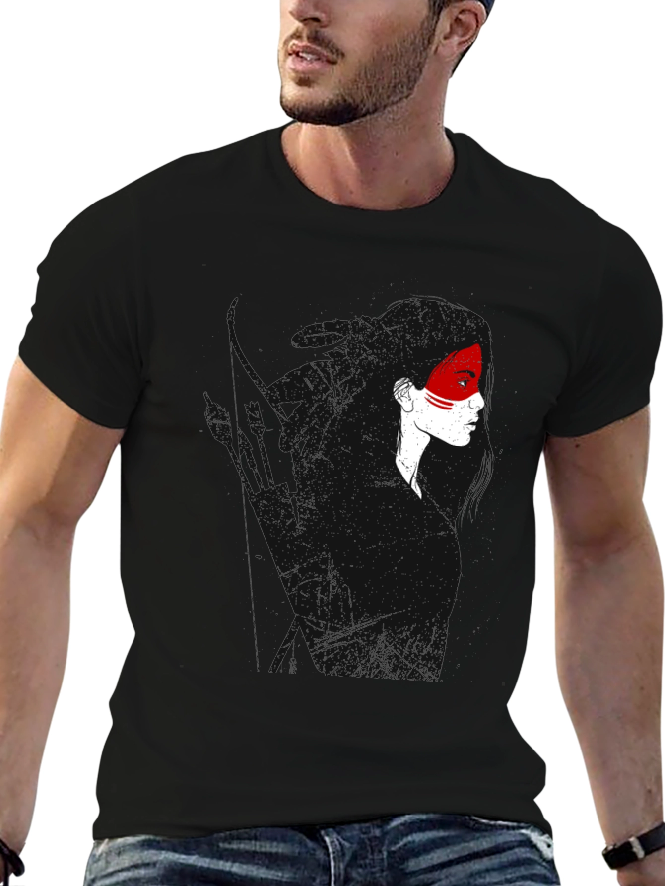 Black Graphic Tee - Womans Silhouette