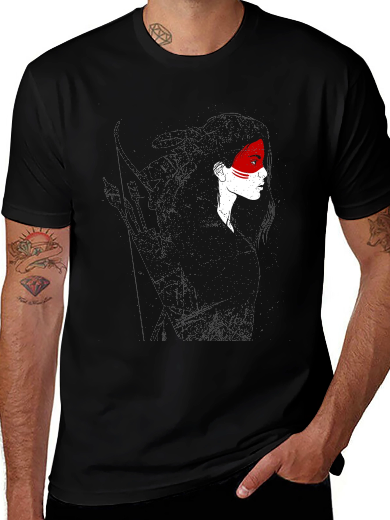 Black Graphic Tee - Womans Silhouette