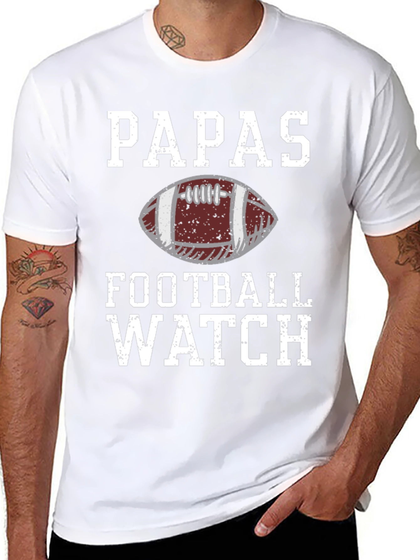 Papas Football Watch Graphic T-Shirt - Game Day Apparel