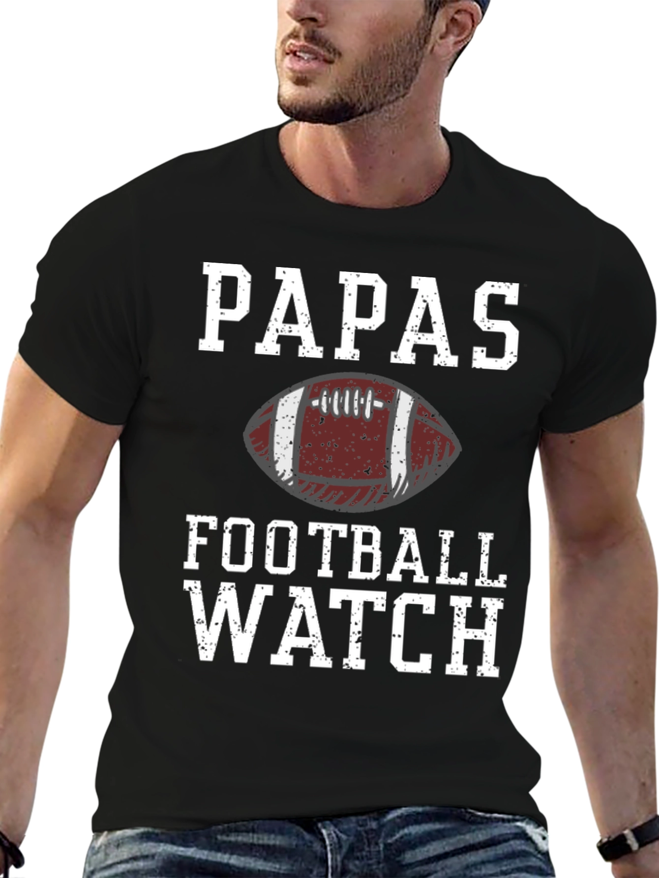 Papas Football Watch Graphic T-Shirt - Game Day Apparel