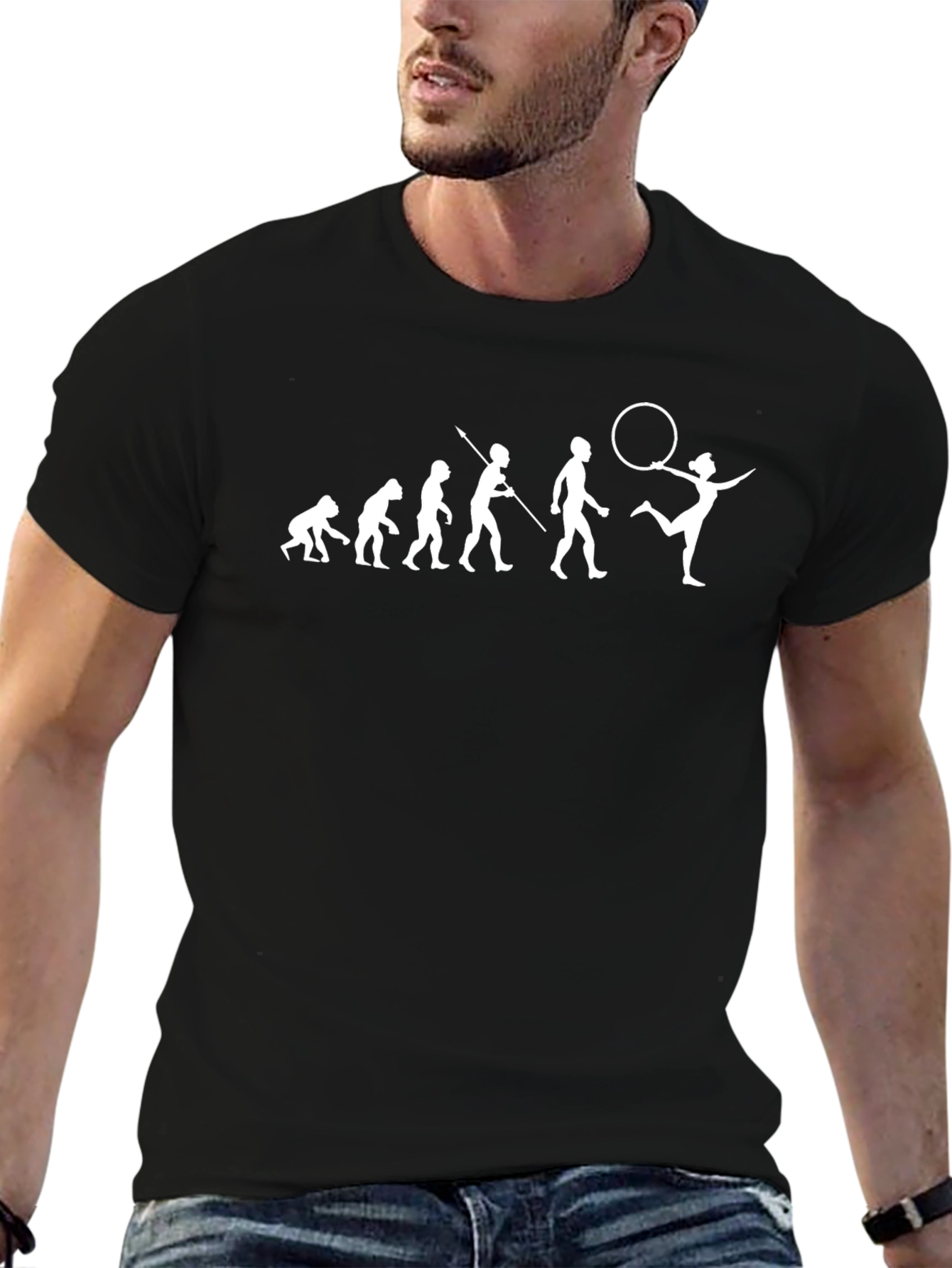 Evolution of Gymnastics Black T-Shirt