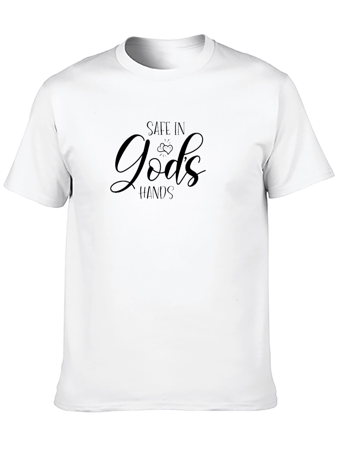 Safe In Gods Hands Black T-Shirt