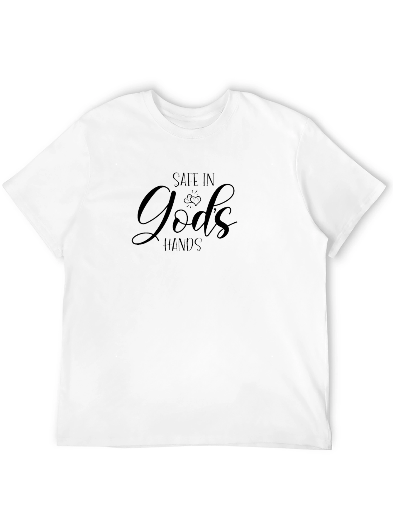 Safe In Gods Hands Black T-Shirt
