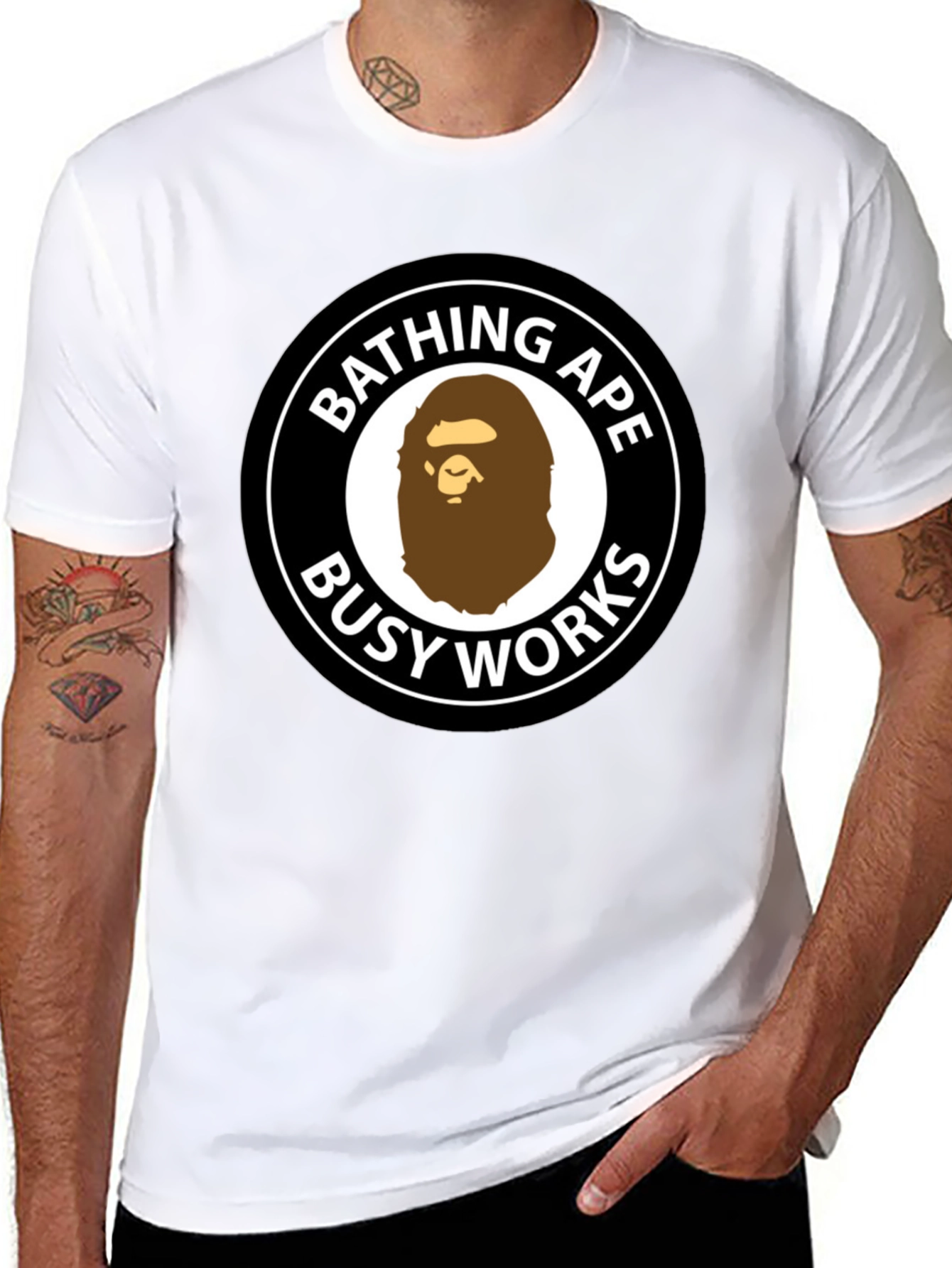 Bathing Ape Busy Works Black Graphic Tee
