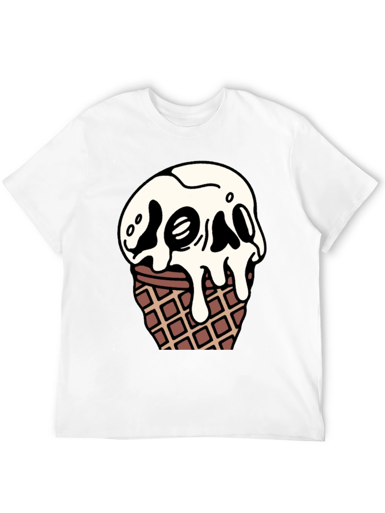 Skull Ice Cream Graphic T-Shirt
