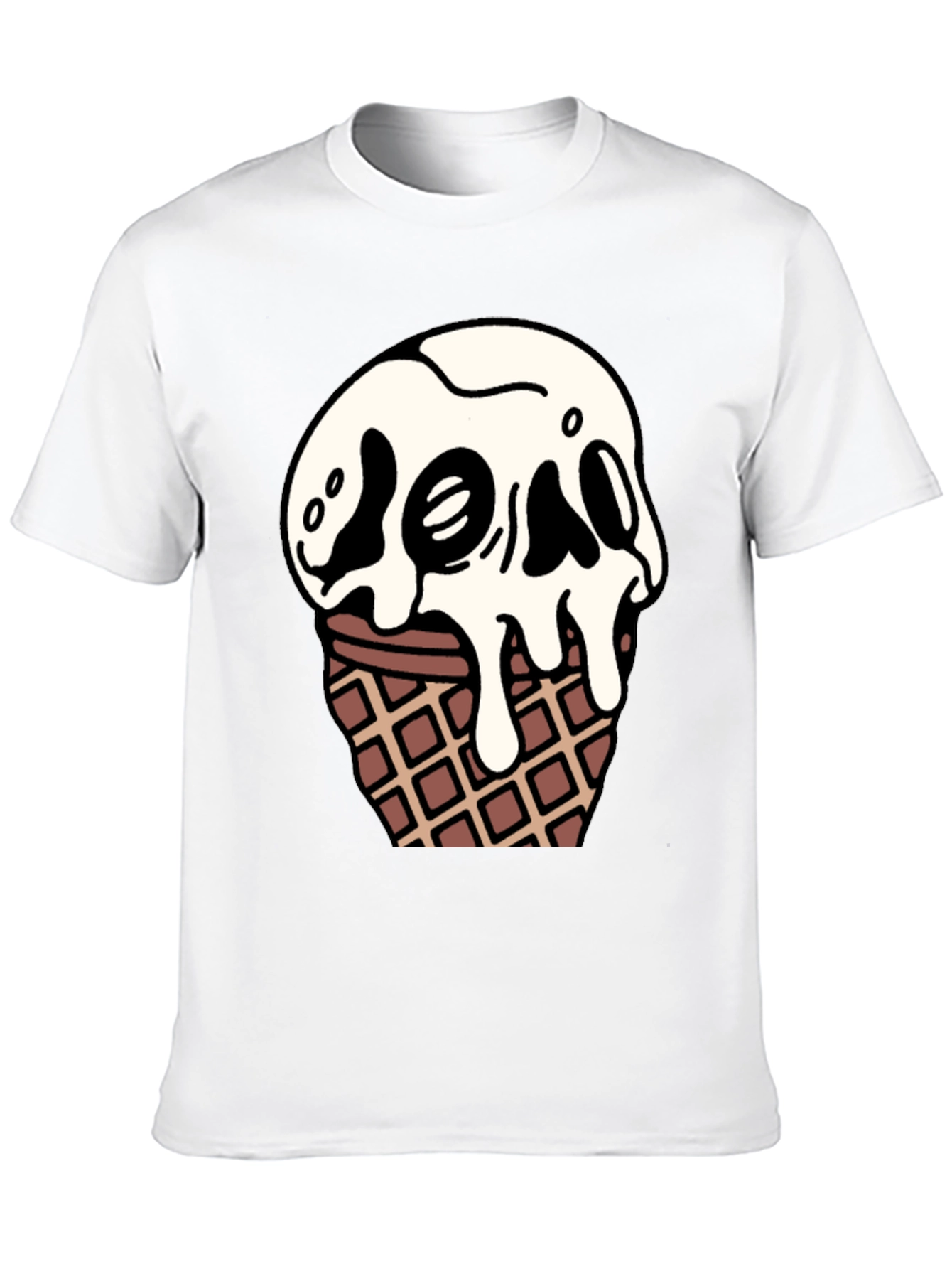 Skull Ice Cream Graphic T-Shirt