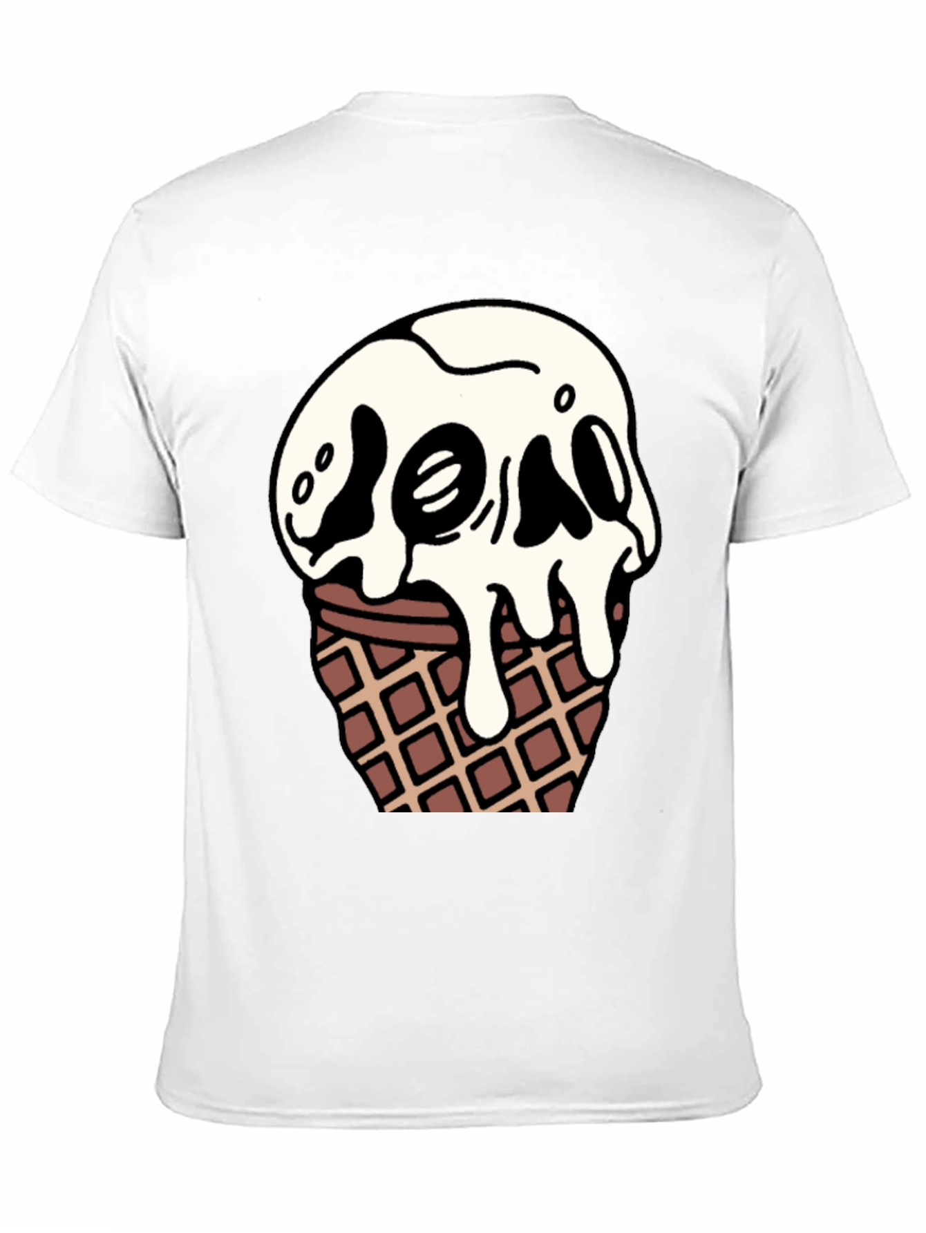 Skull Ice Cream Graphic T-Shirt