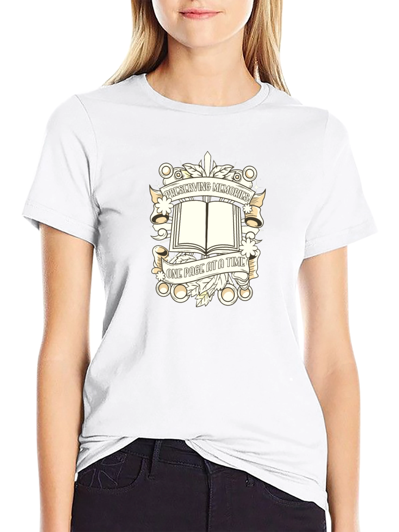 Preserving Memories Black Cotton Graphic Tee