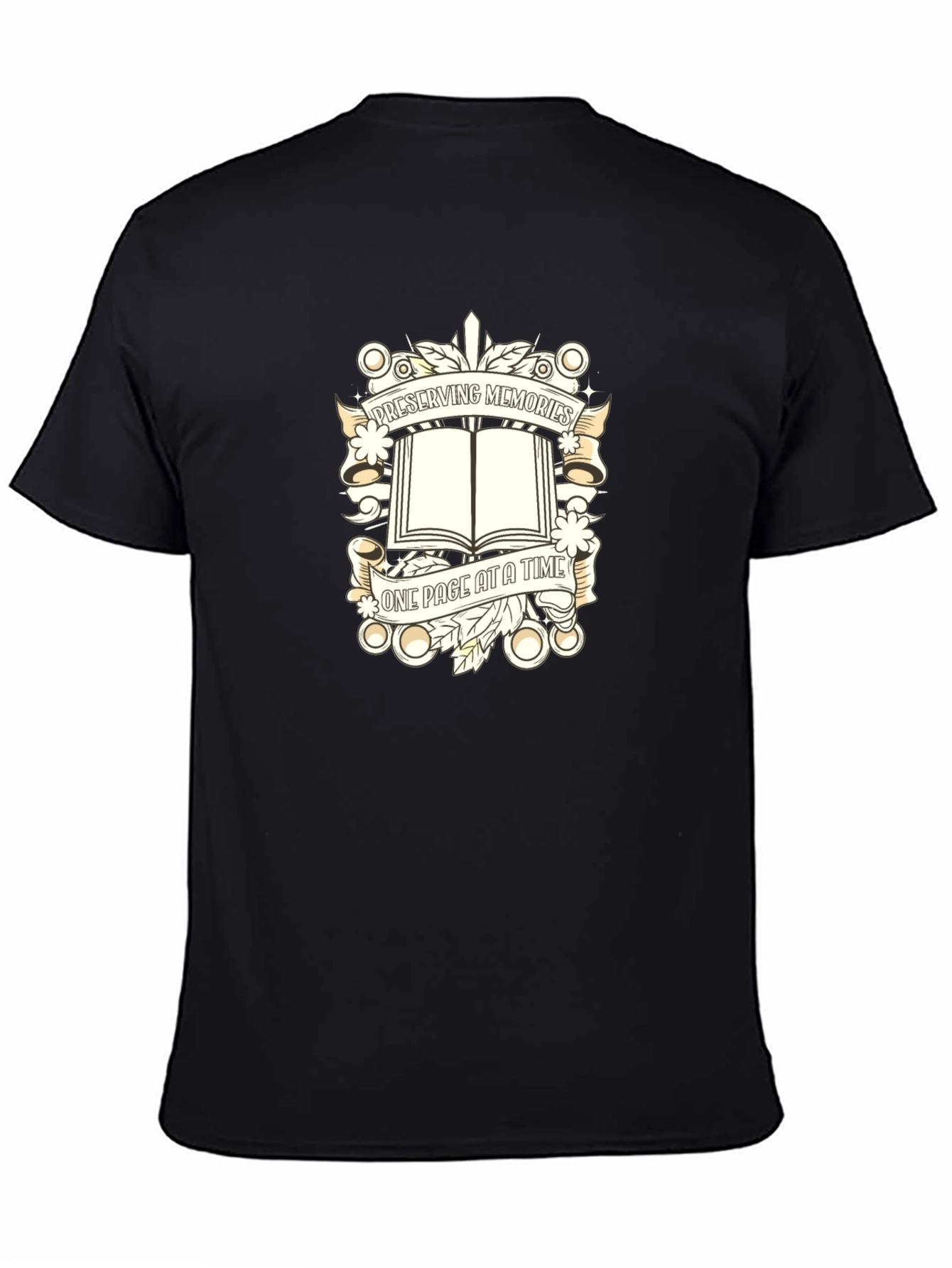 Preserving Memories Black Cotton Graphic Tee