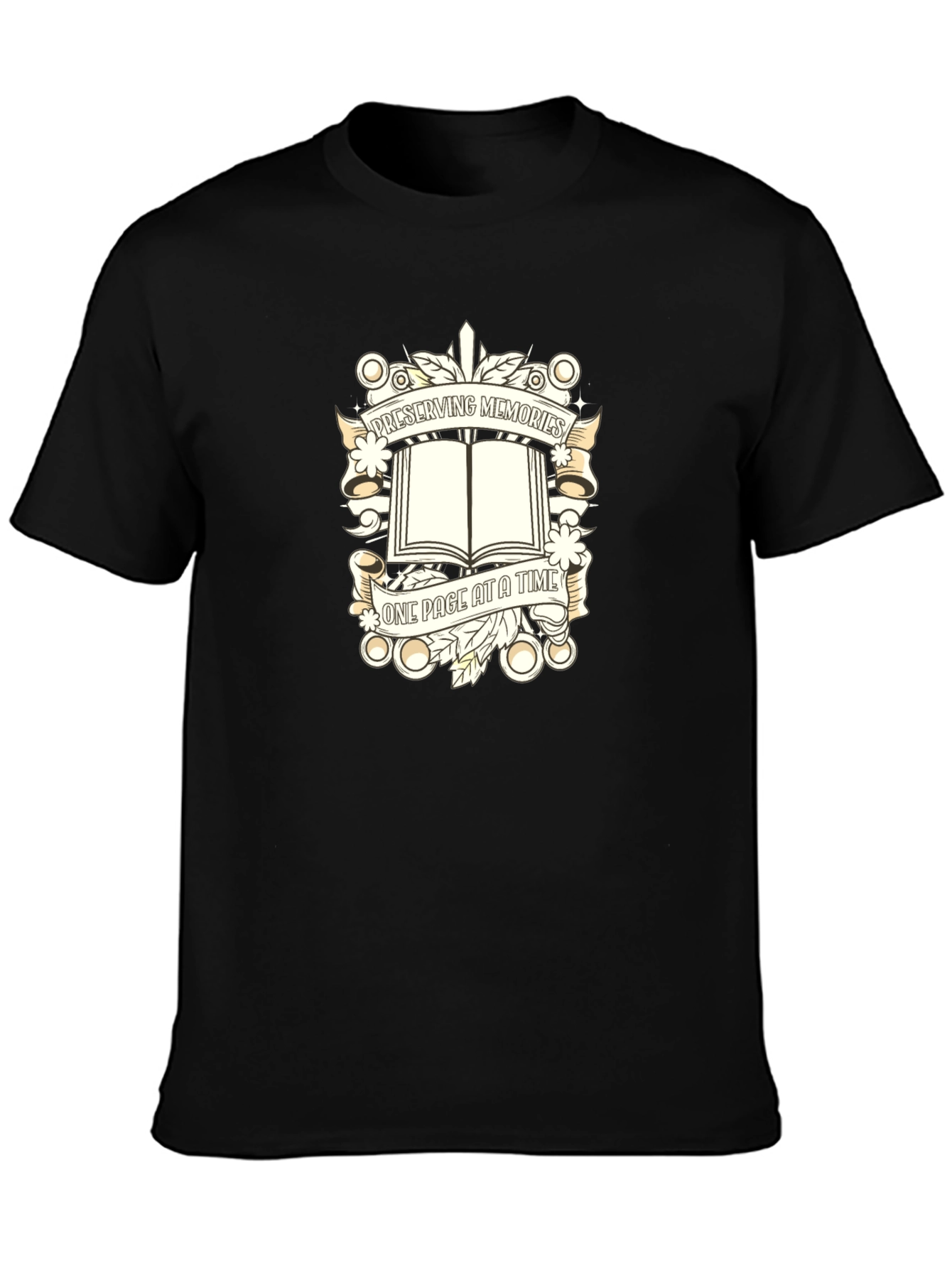 Preserving Memories Black Cotton Graphic Tee
