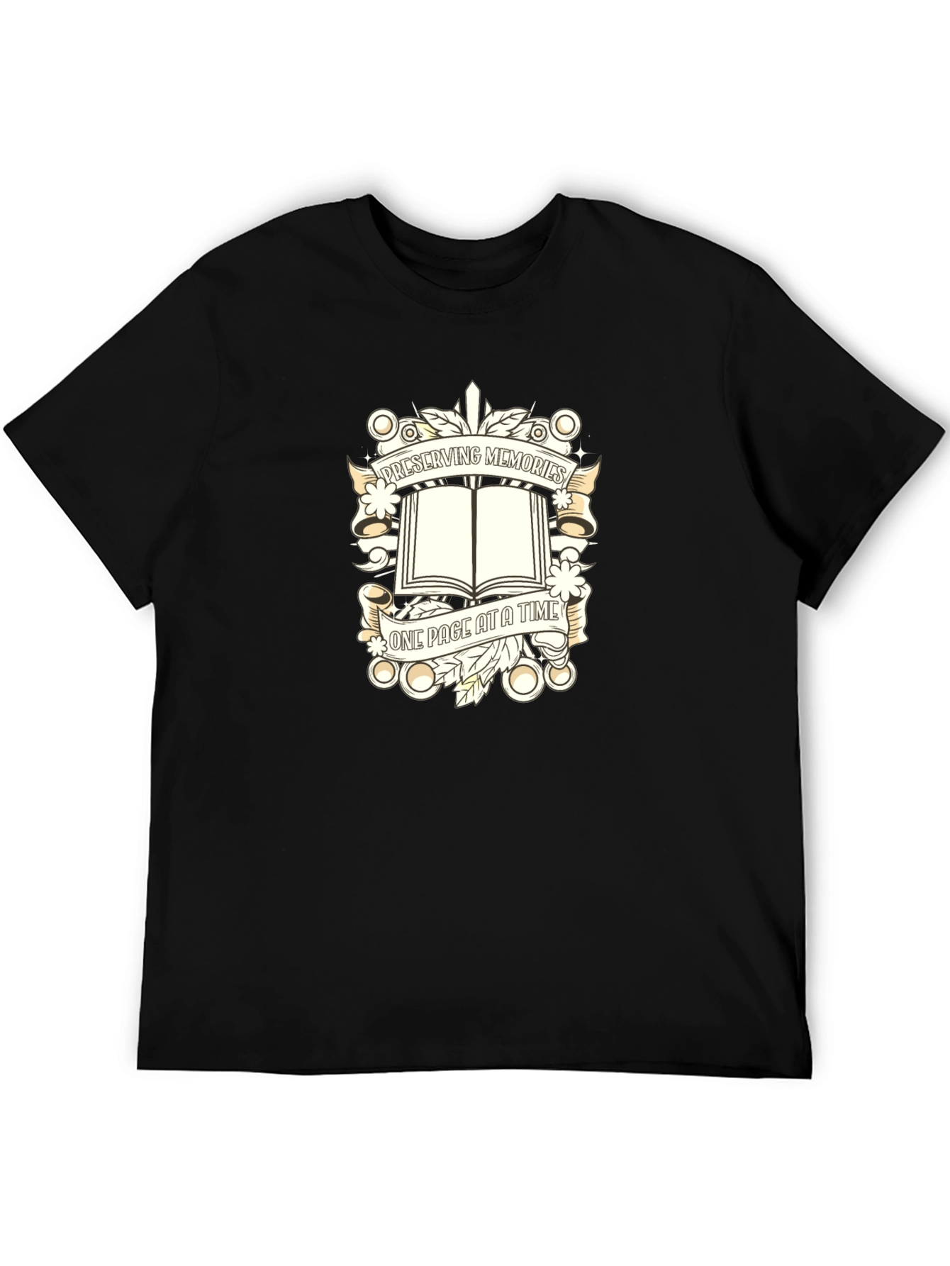 Preserving Memories Black Cotton Graphic Tee