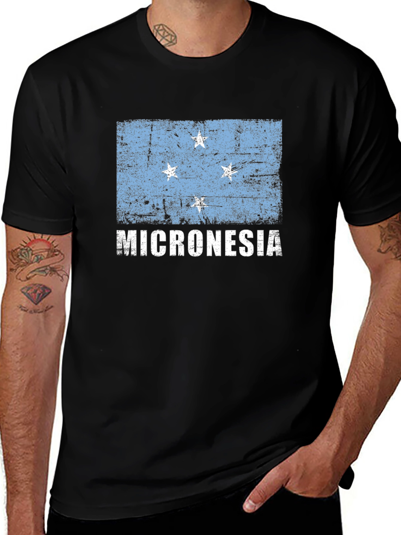 Micronesia Flag Graphic Tee