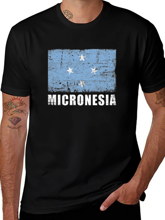 Micronesia Flag Graphic Tee