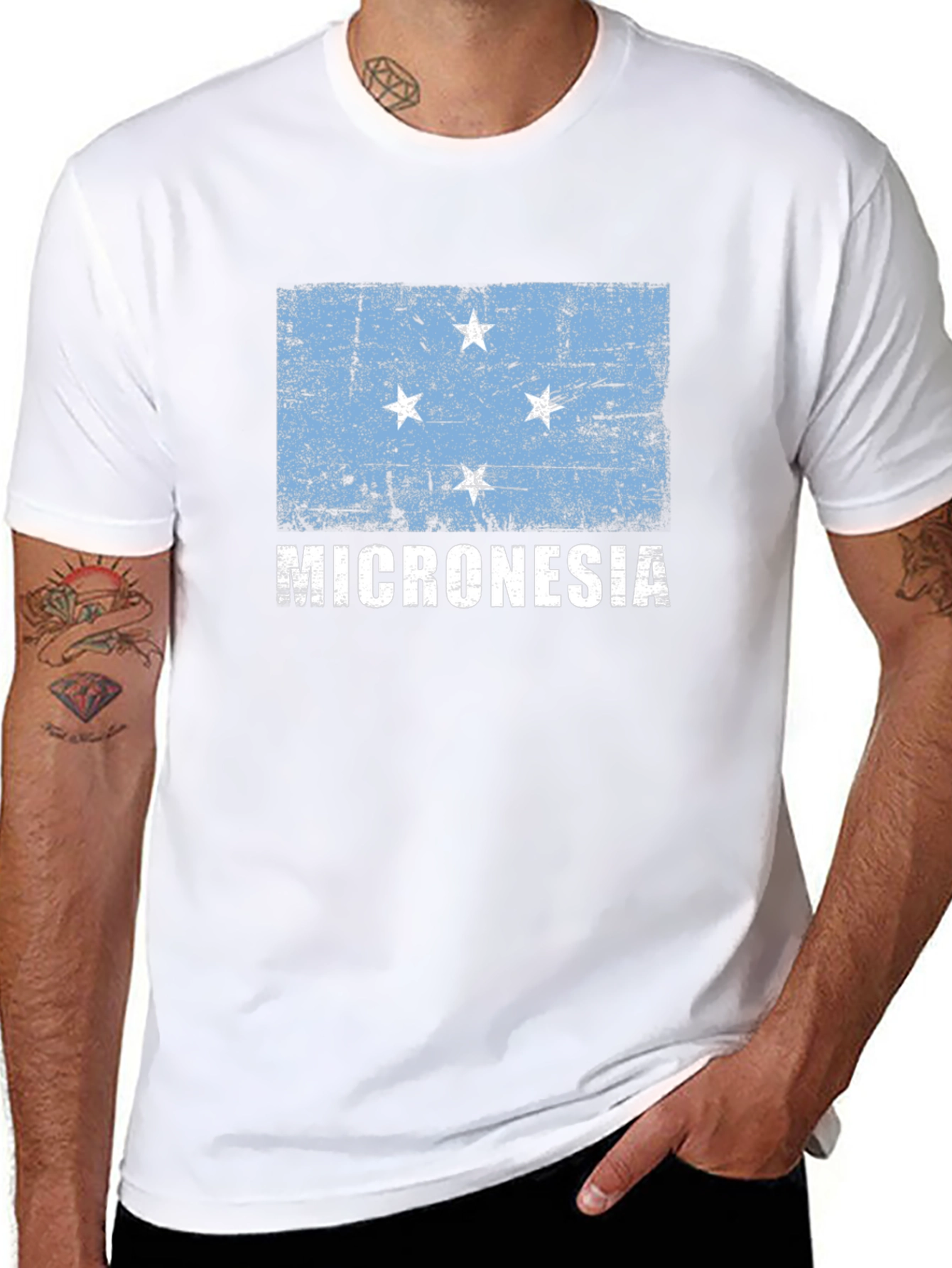 Micronesia Flag Graphic Tee