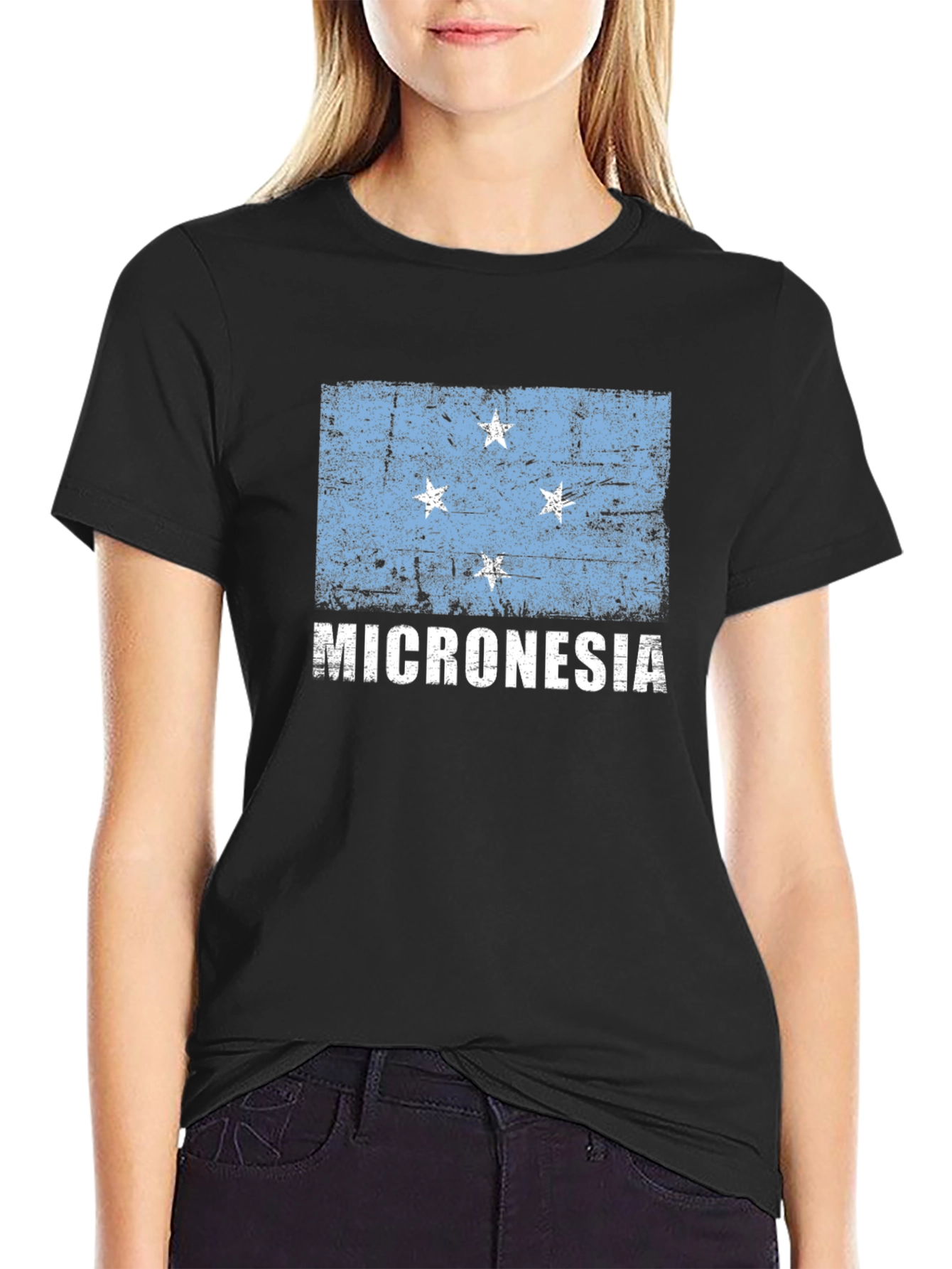Micronesia Flag Graphic Tee