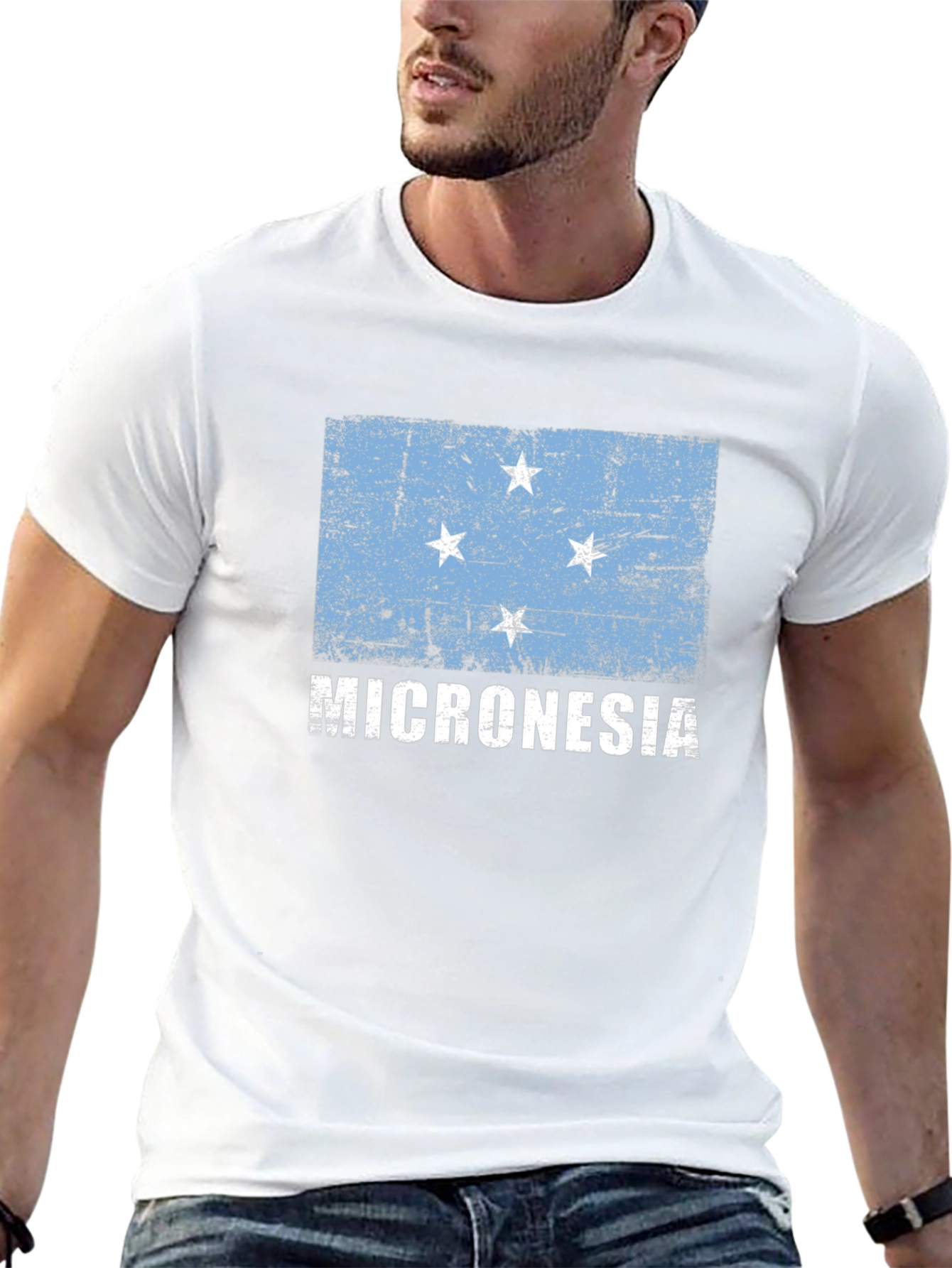 Micronesia Flag Graphic Tee