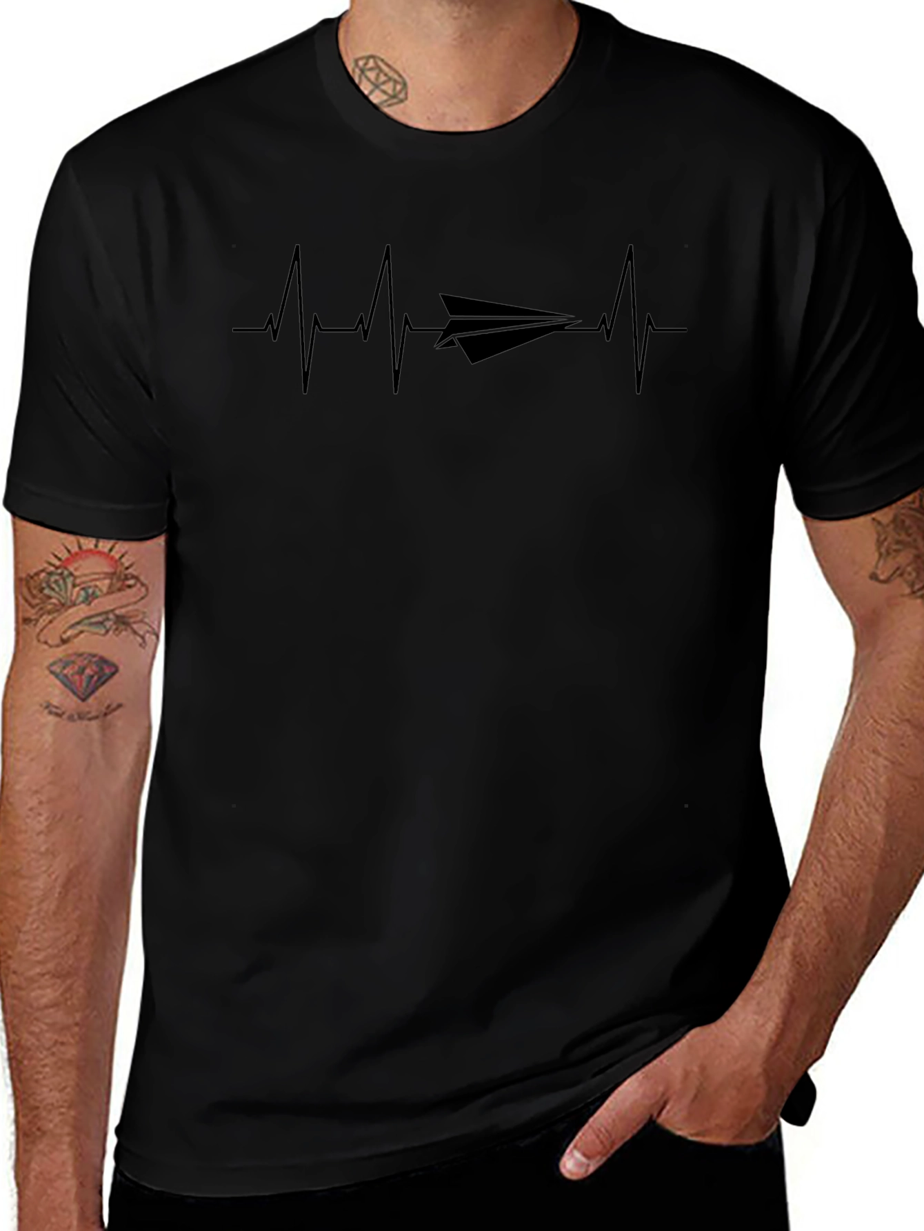 Paper Airplane Heartbeat T-Shirt