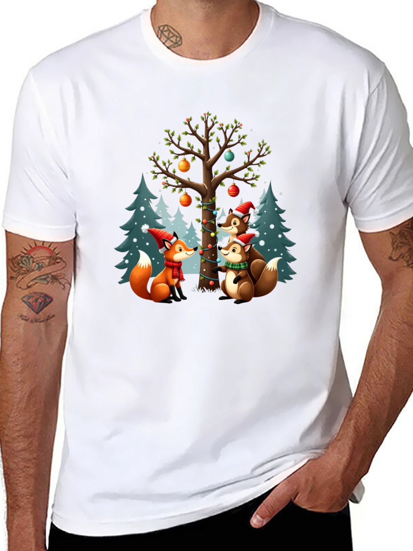 Festive Forest Friends Holiday T-Shirt