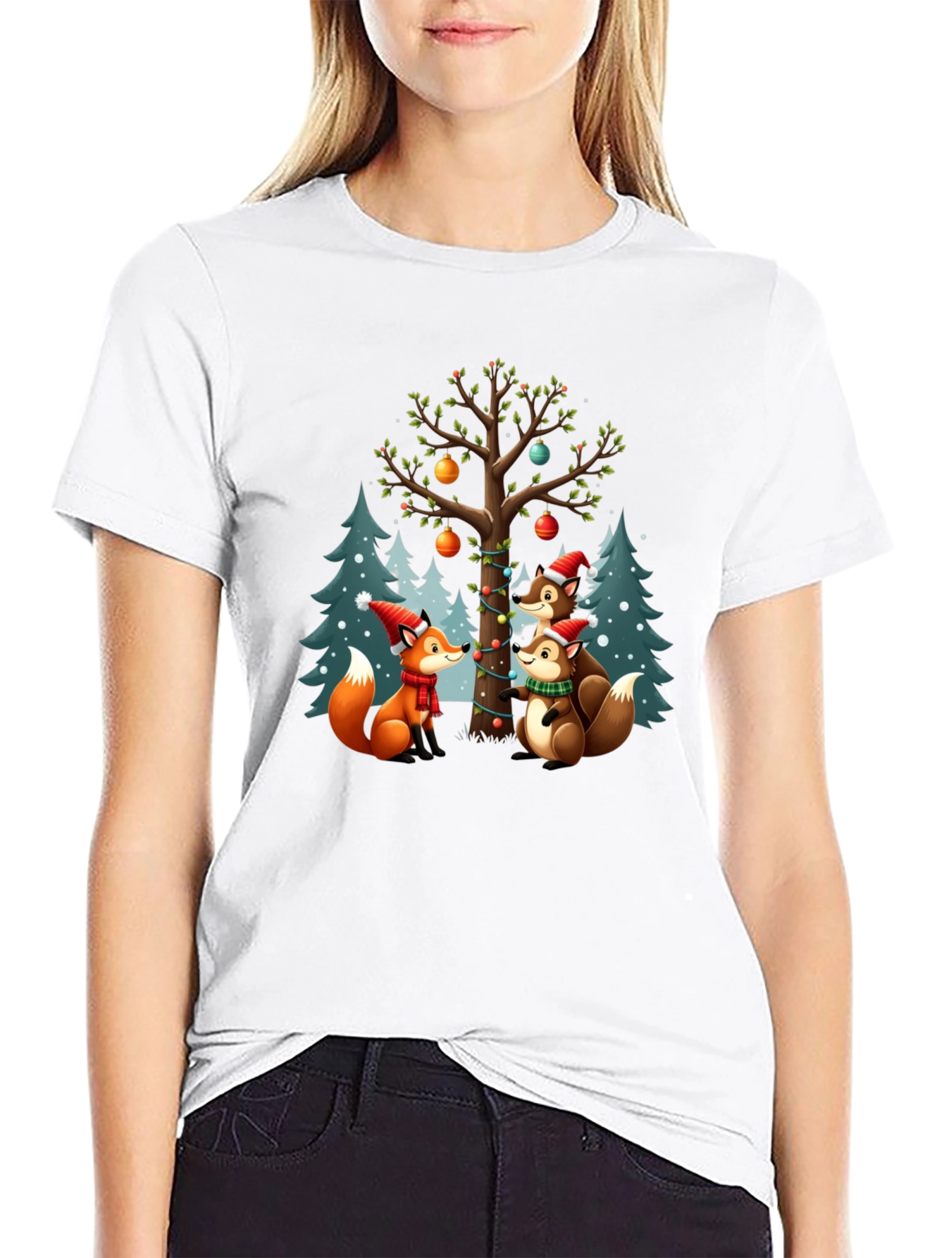 Festive Forest Friends Holiday T-Shirt