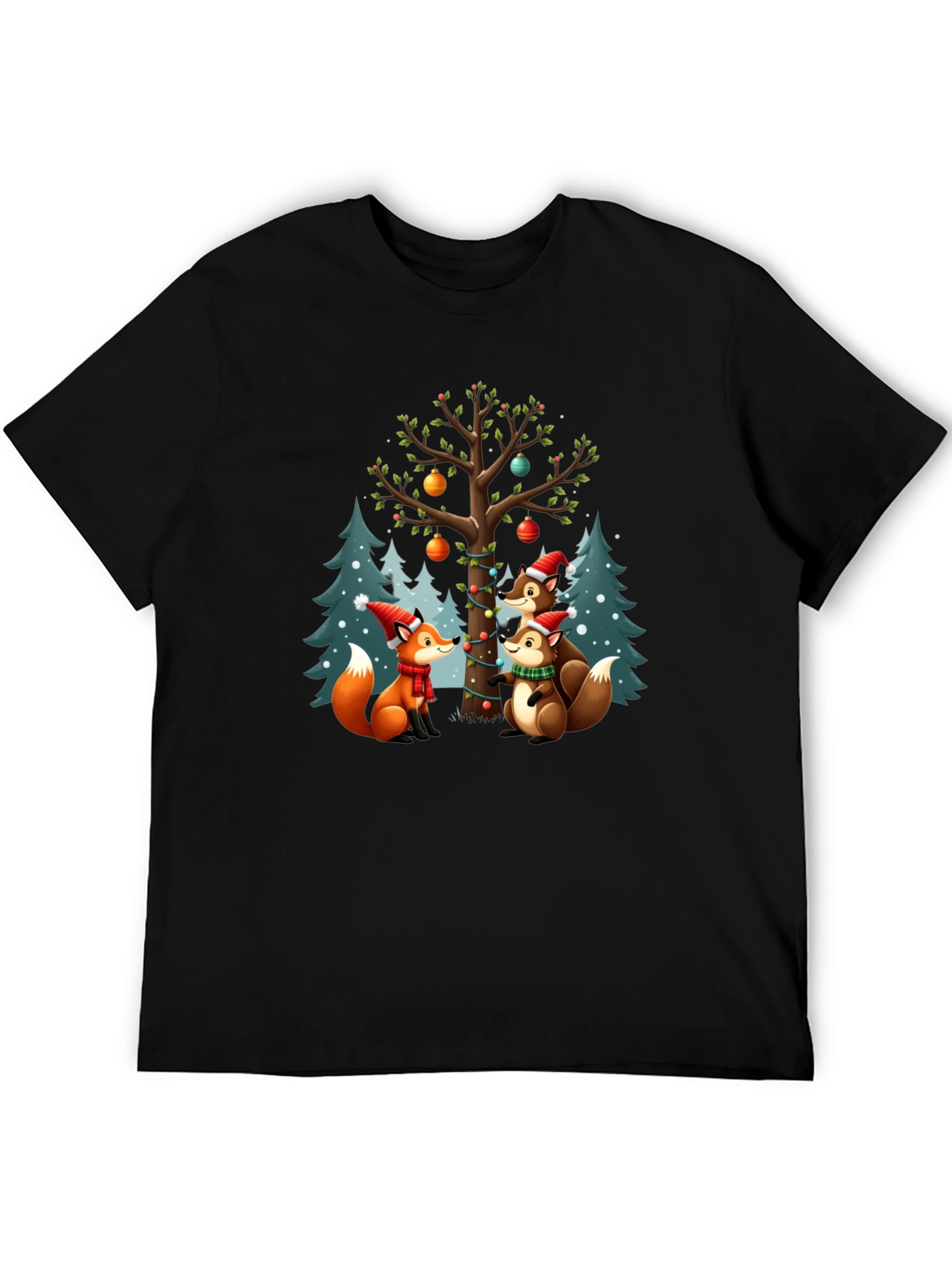 Festive Forest Friends Holiday T-Shirt