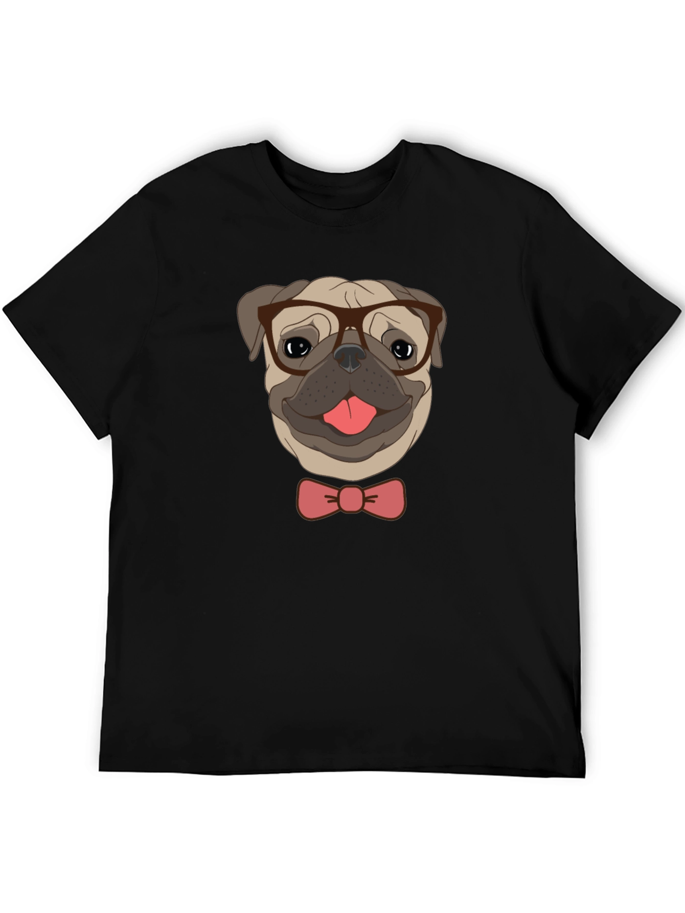 Hipster Pug Graphic Tee