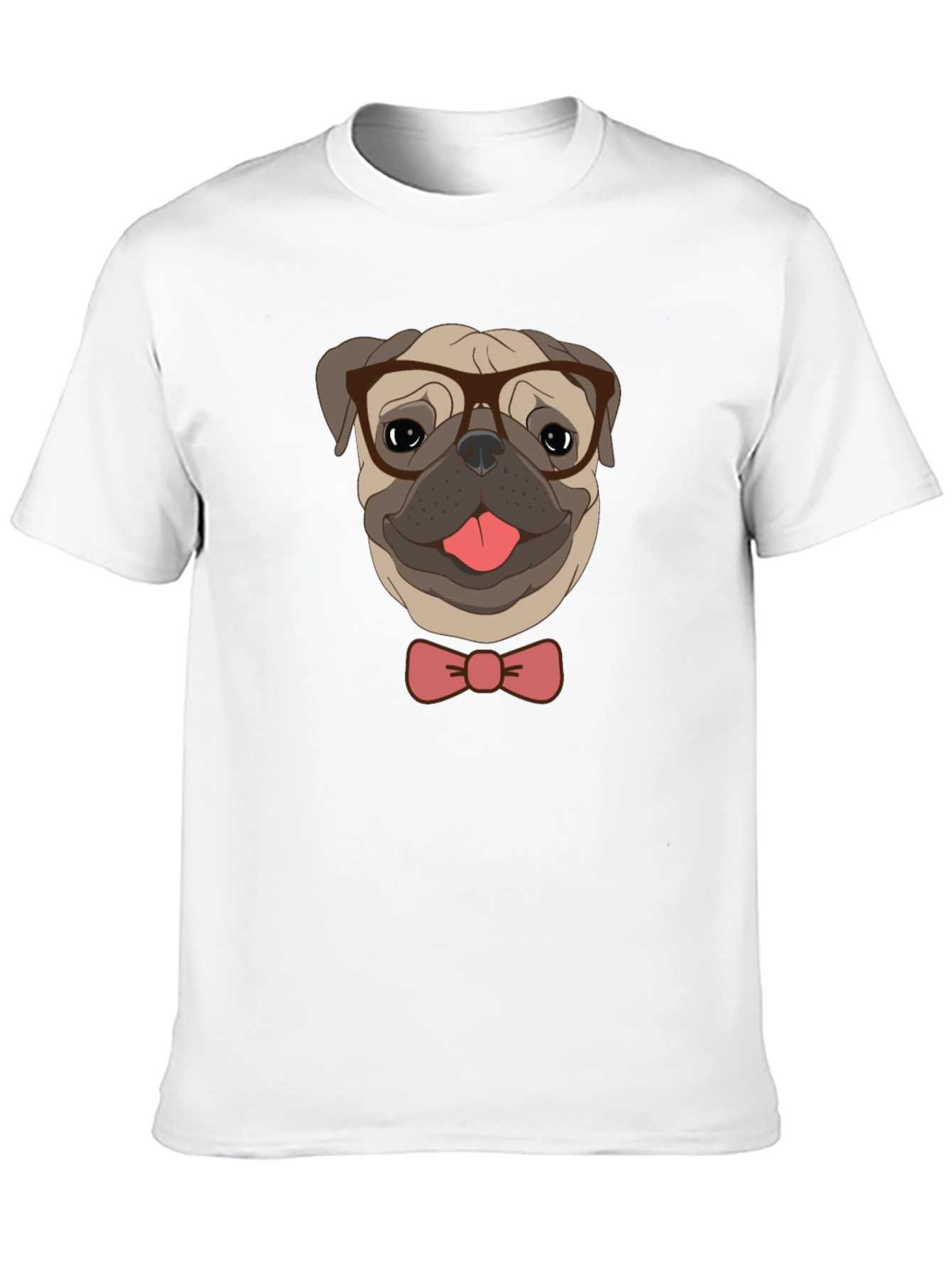 Hipster Pug Graphic Tee