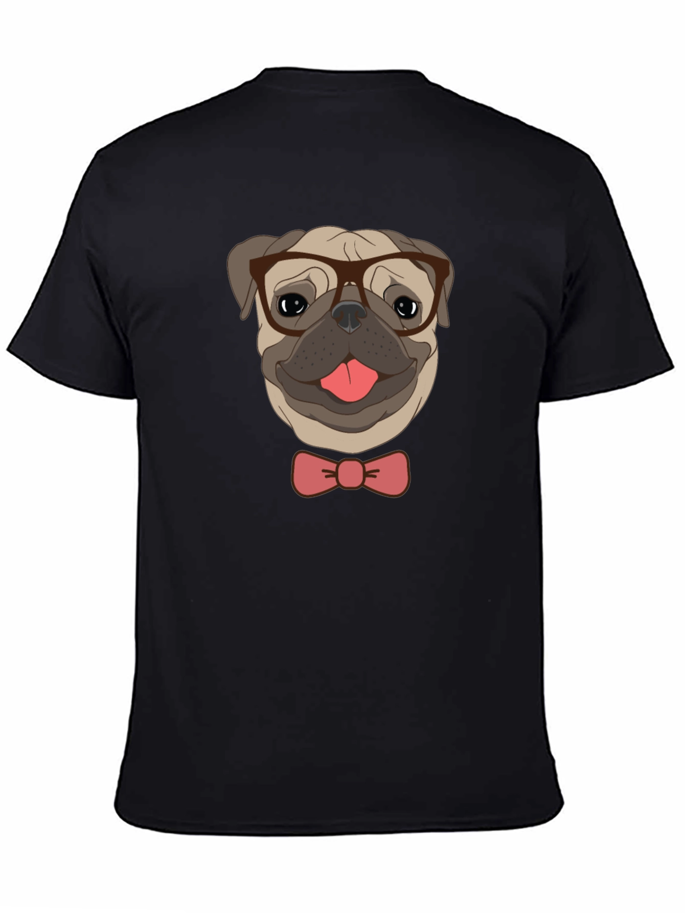Hipster Pug Graphic Tee