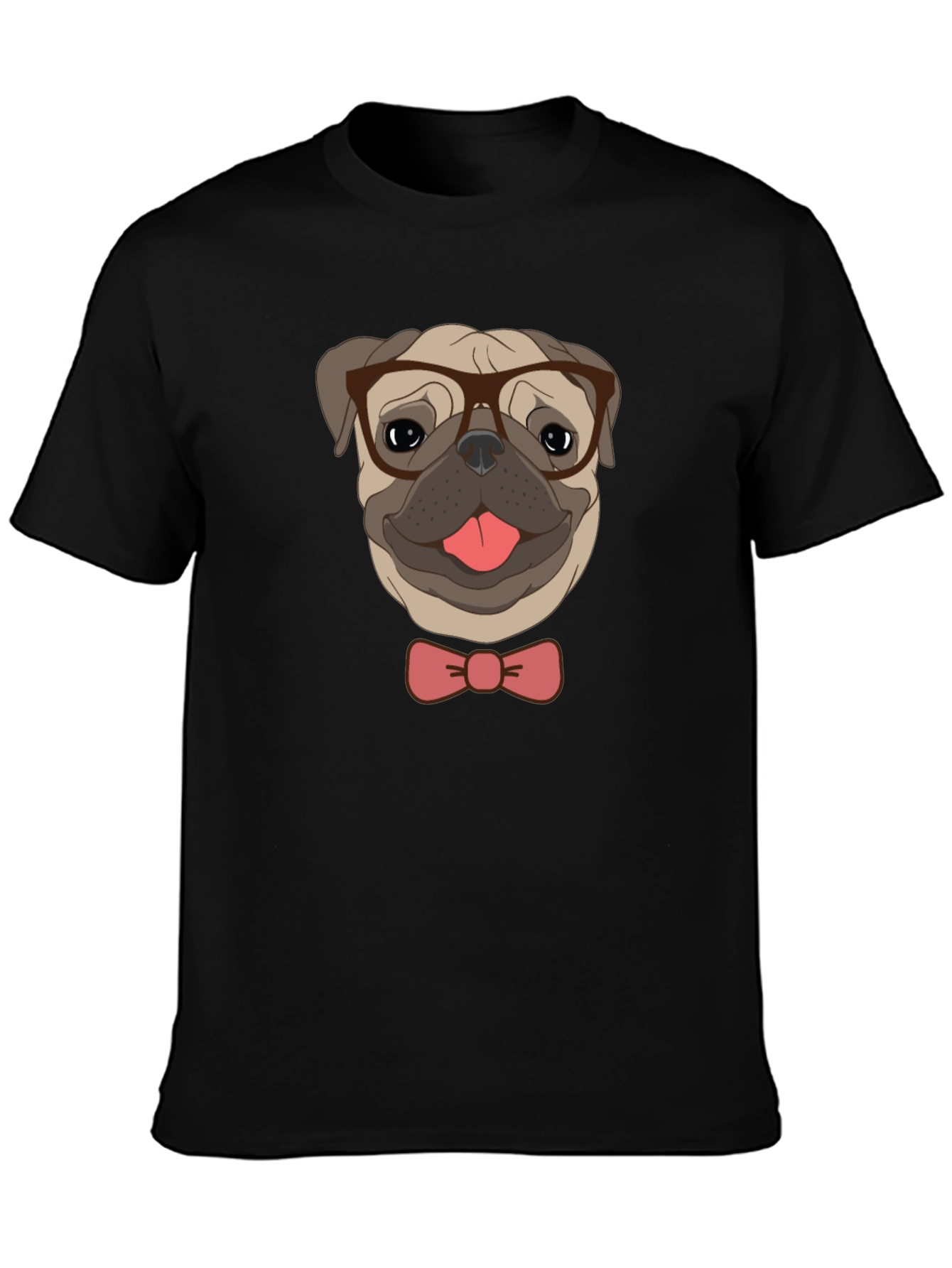 Hipster Pug Graphic Tee