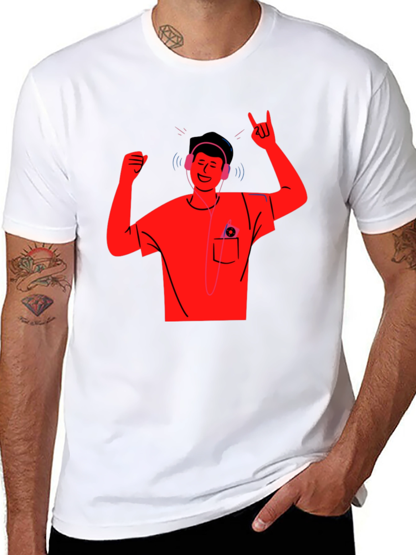 Cool Graphic T-Shirt - Music Lover